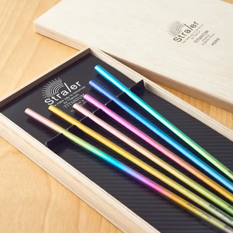 HORIE Pure Titanium Reusable Straw - Set HORIE