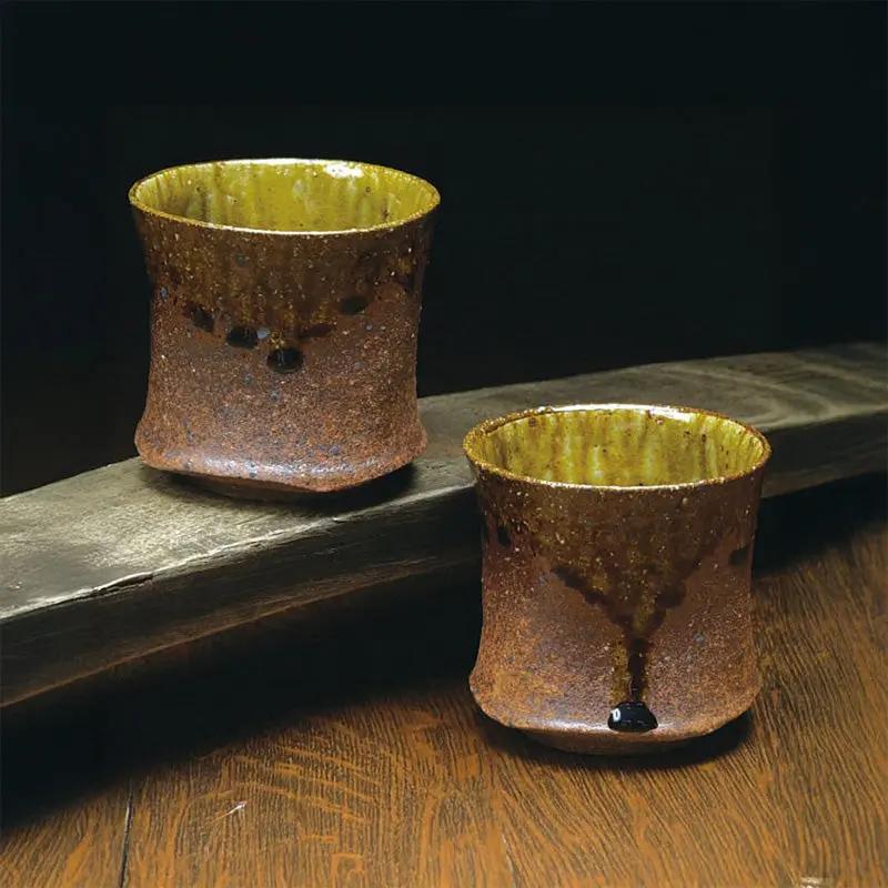 Shigaraki Whisky Rock Glass Pair – Kouka Glaze by Tani Hiroyama Kiln Suntory