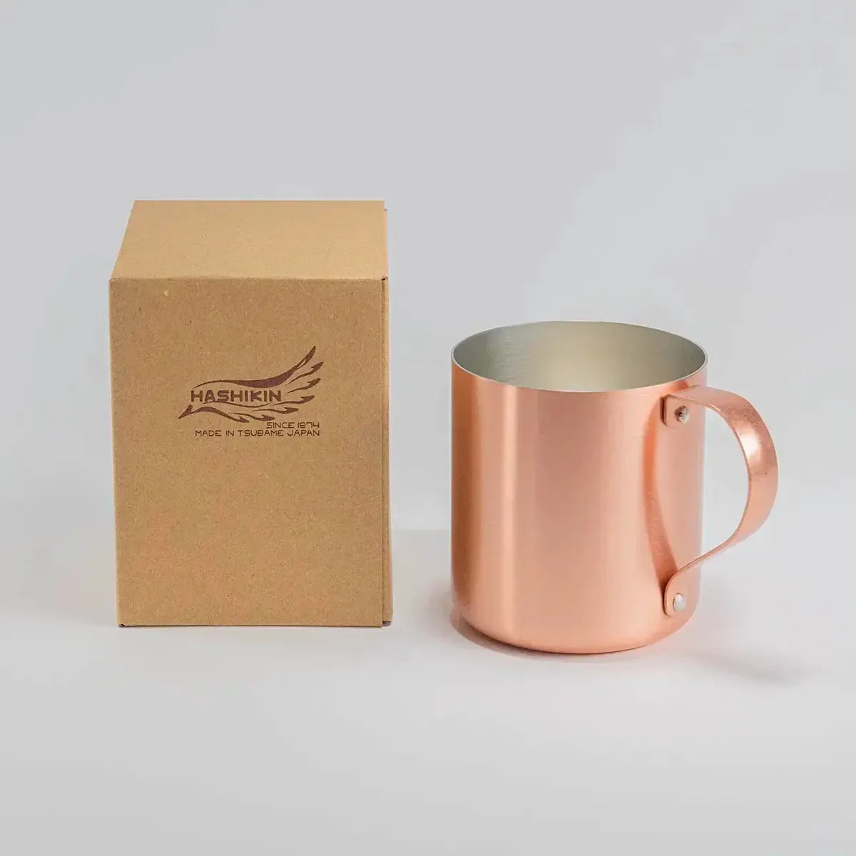 Copper matte mug on a white background, ideal for chilled beverages and iced coffee.