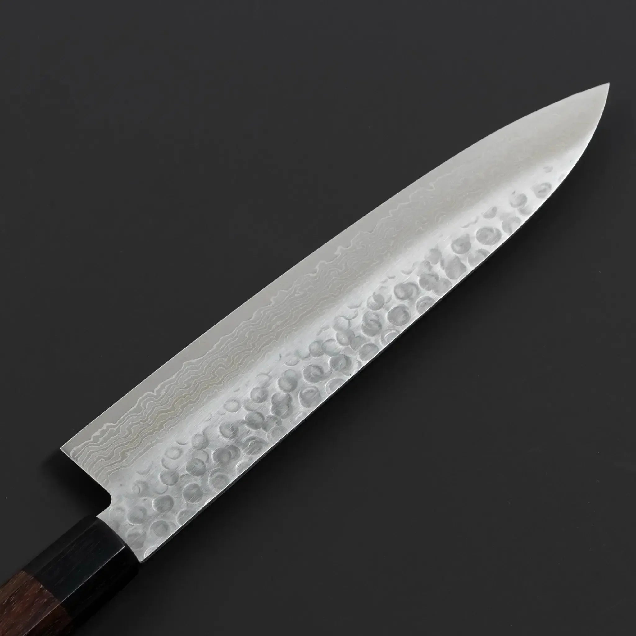 Fujikan Aus-10 Damascus Steel Gyuto Knife with ergonomic handle and razor-sharp edge for professional chefs knife