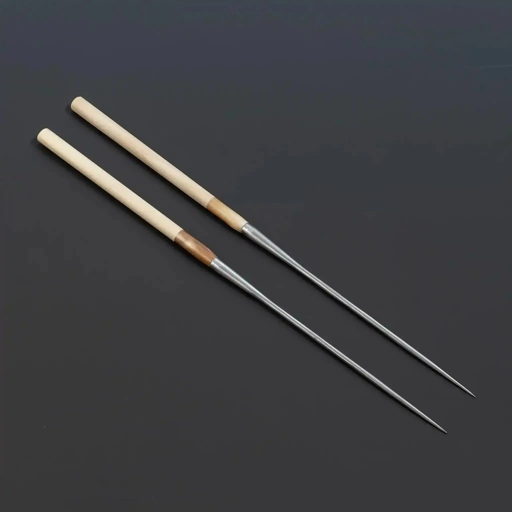 White Wood Serving Chopsticks with Water Buffalo Horn - 180mm Buy Japanese Knives