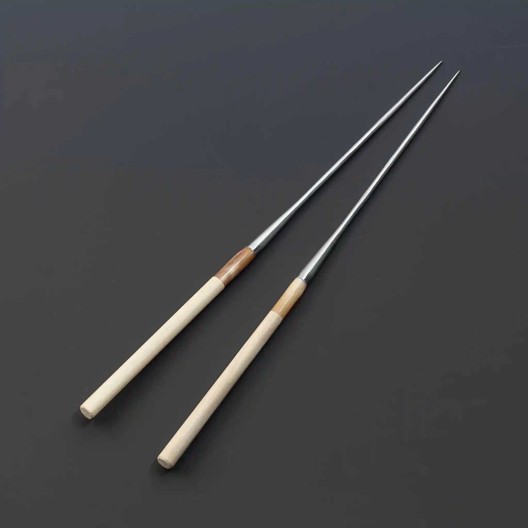 White Wood Serving Chopsticks with Water Buffalo Horn - 180mm Buy Japanese Knives