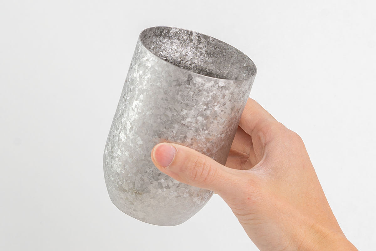 Horie Kamazukuri Series titanium tumbler made in Japan, handcrafted hammered finish cup