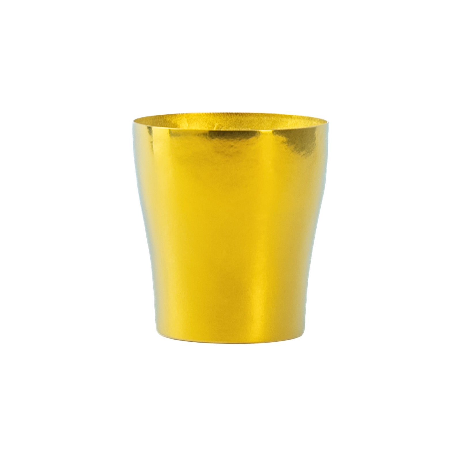 Front view of HORIE Rei Series 250ml bright gold titanium tumbler