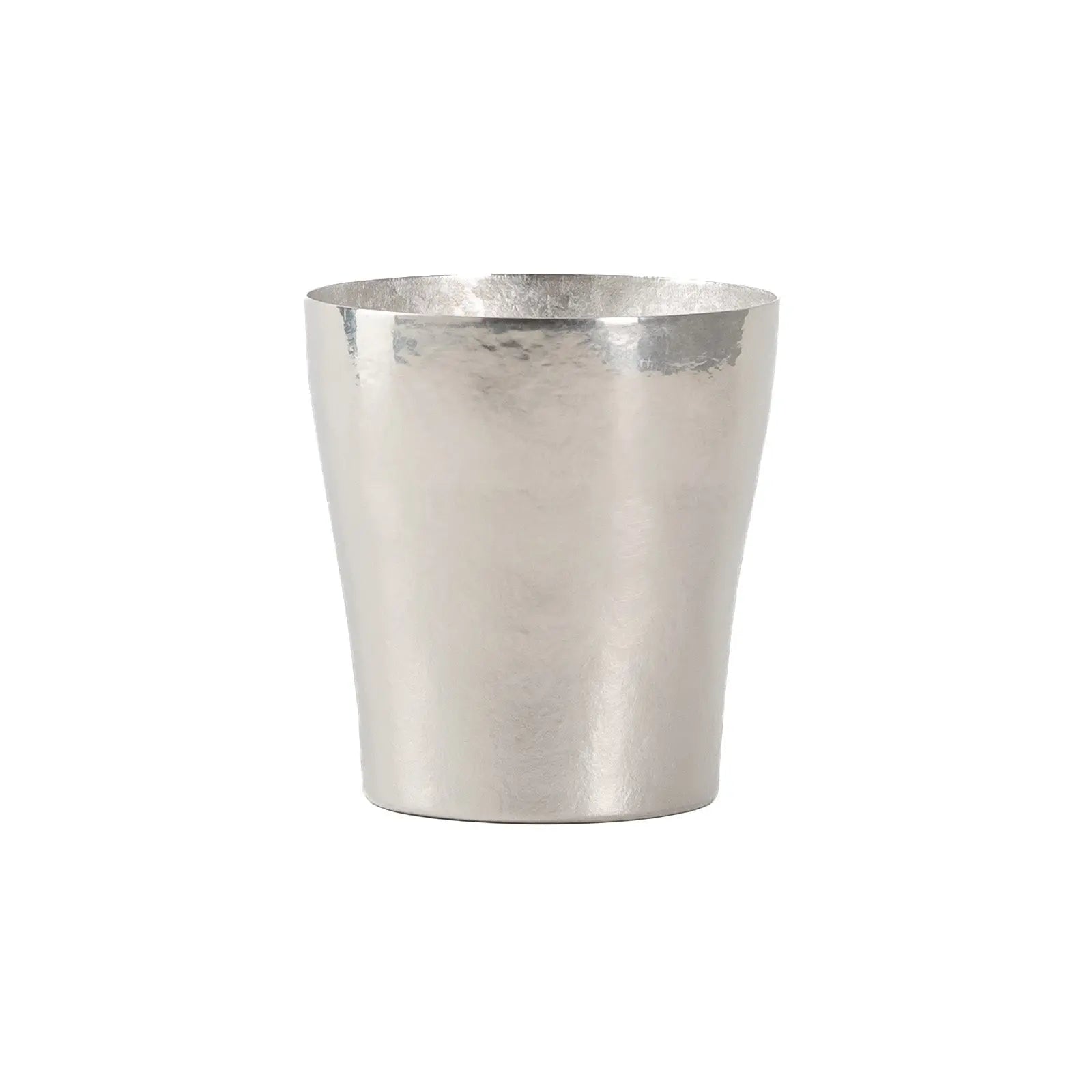 Front view of HORIE Rei Series 250ml silver titanium tumbler