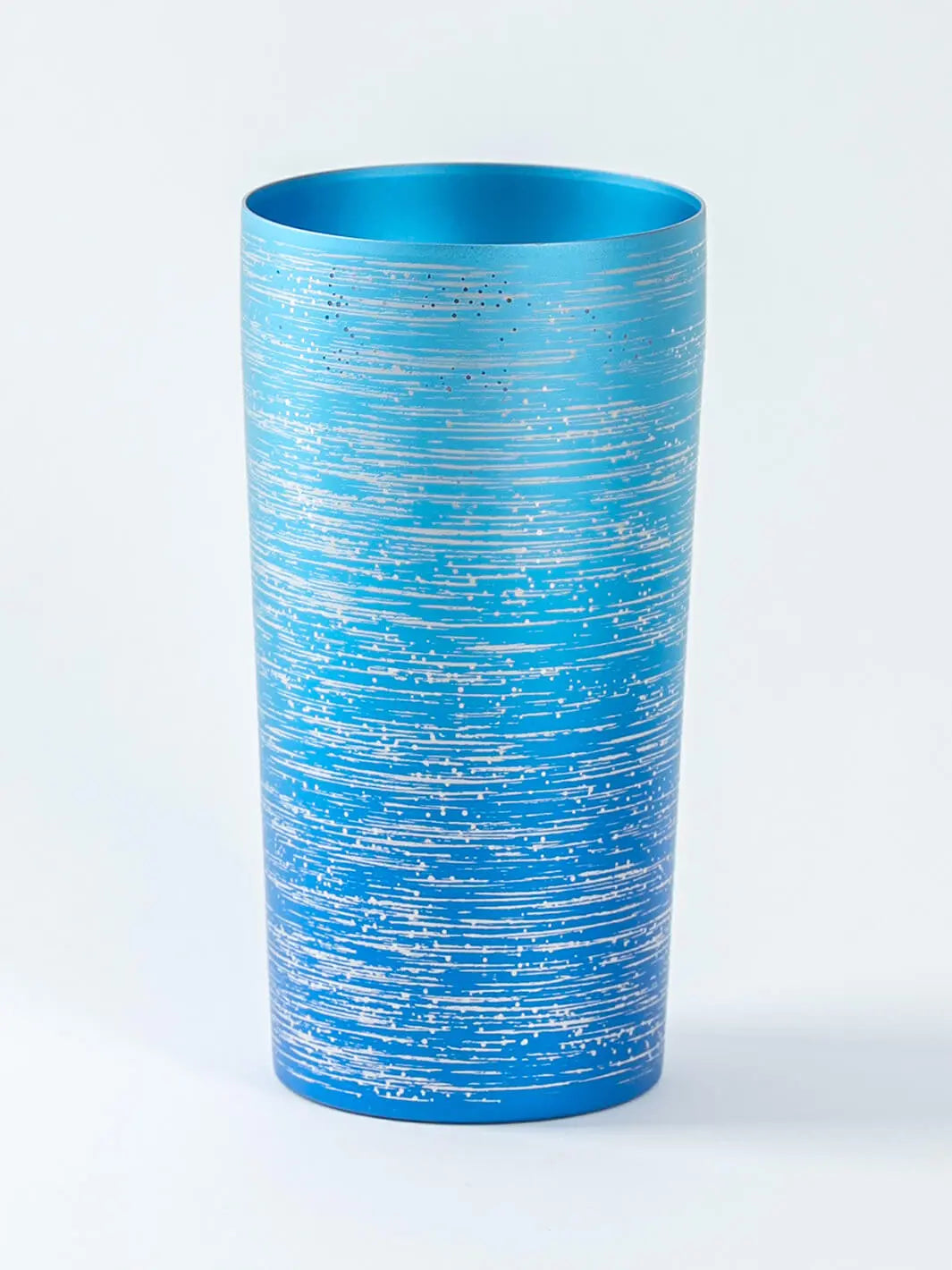 Front view of HORIE Ryo Series titanium tumbler (350ml), Ocean Blue finish