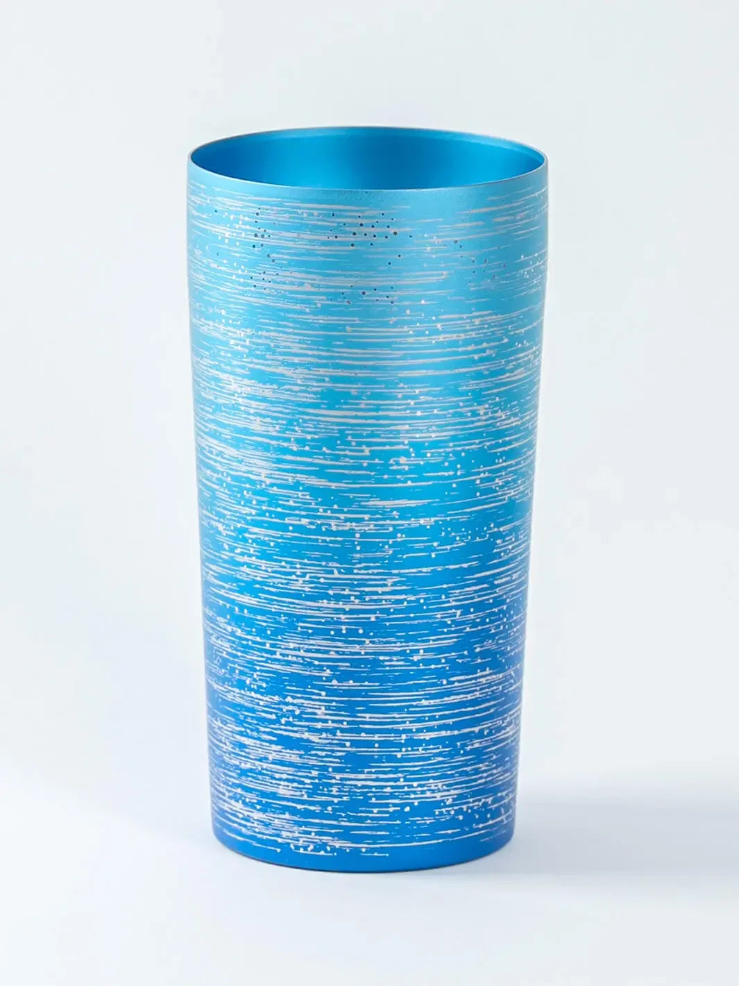 Front view of HORIE Ryo Series titanium tumbler (350ml), Ocean Blue finish