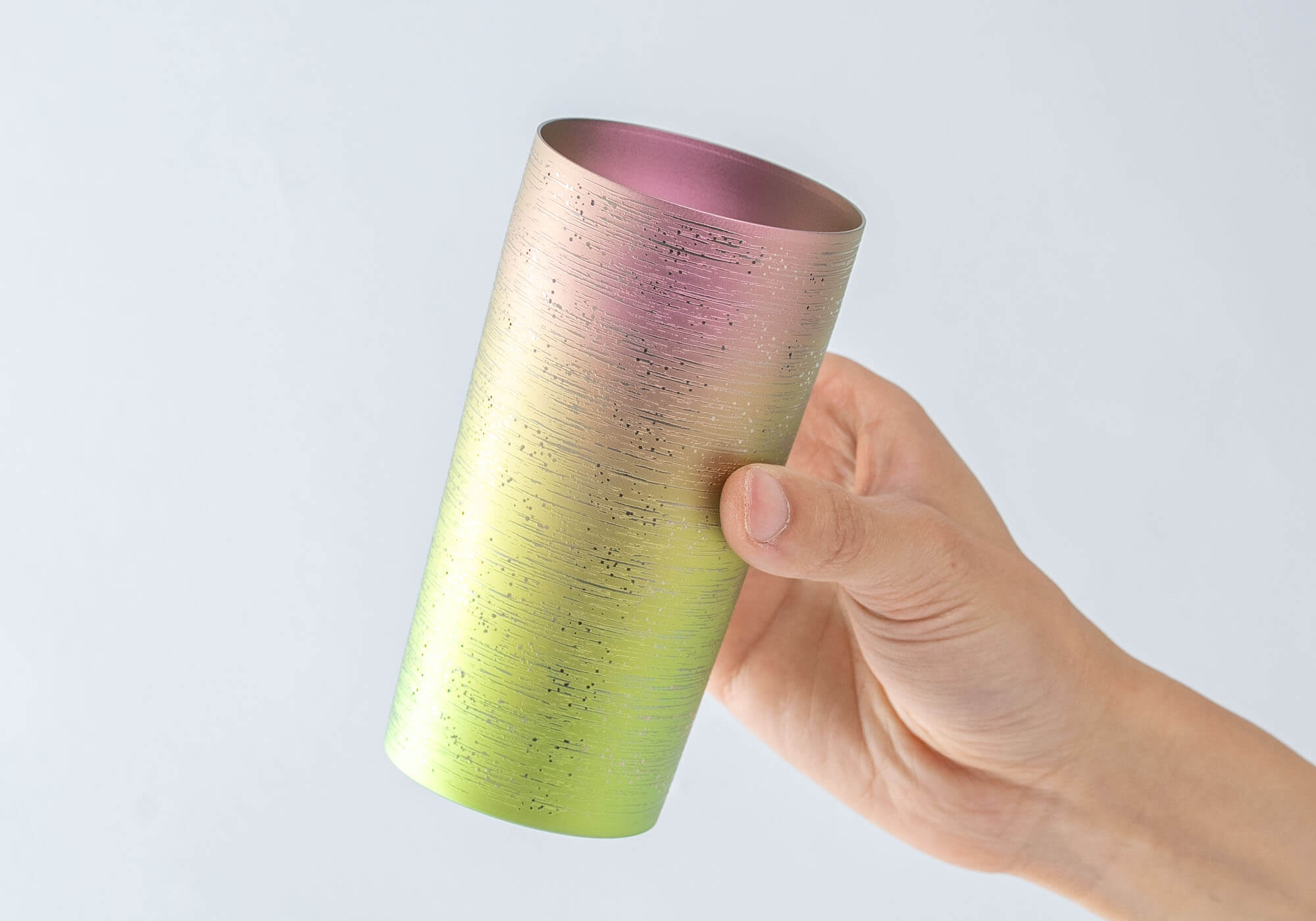 Horie Ryo Series titanium tumbler made in Japan, traditional textured double wall cup