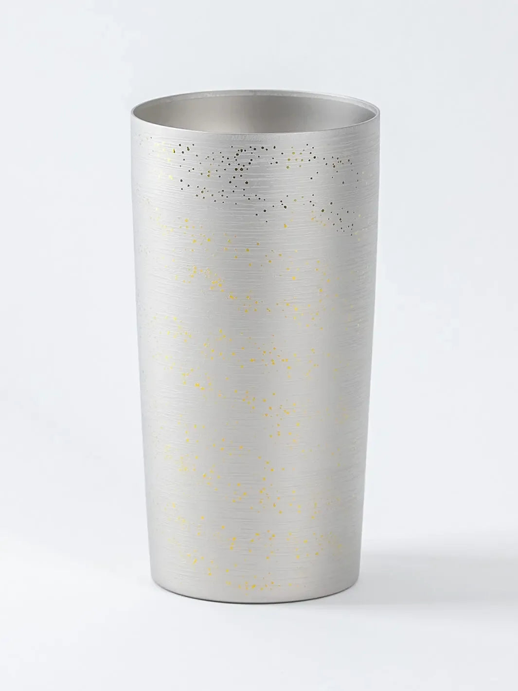 Front view of HORIE Ryo Series titanium tumbler (350ml), Silver Mist finish