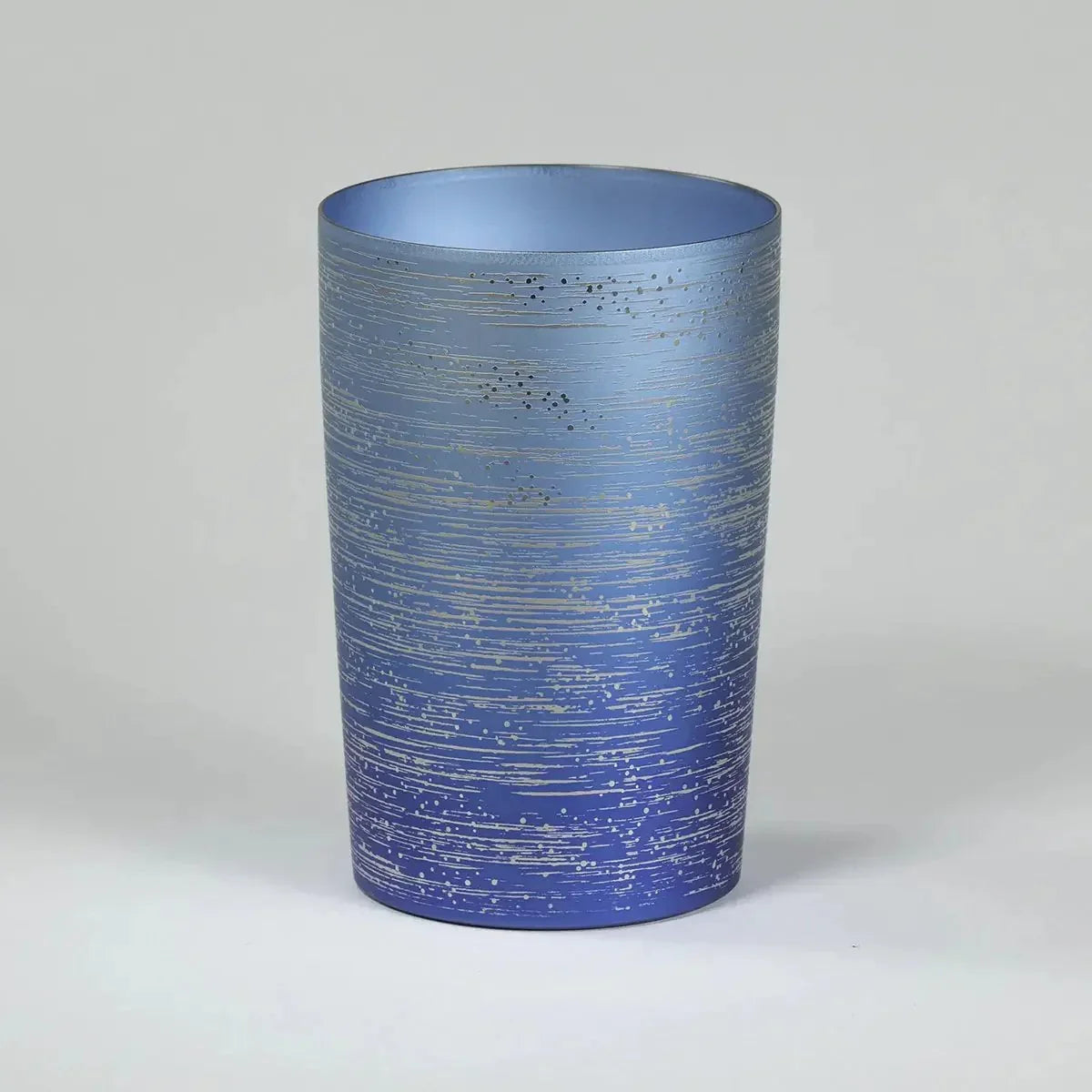 Front view of HORIE Ryou Series Double-Walled Titanium Tumbler - Blue 270ml