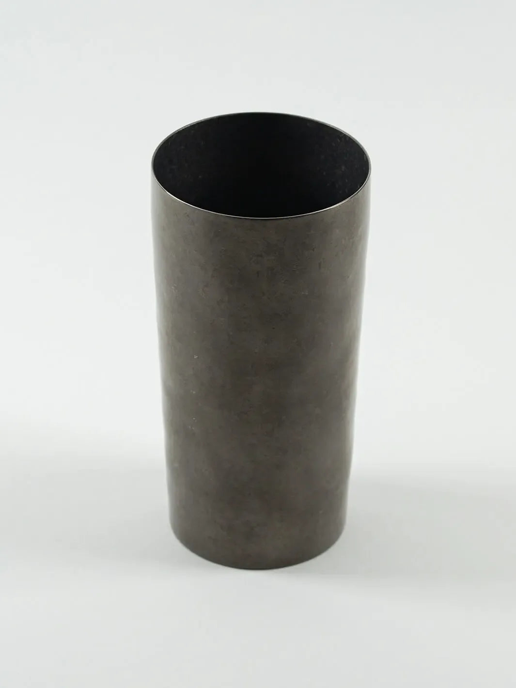 Top-angled view of HORIE Saiko Series black titanium tumbler (350ml)