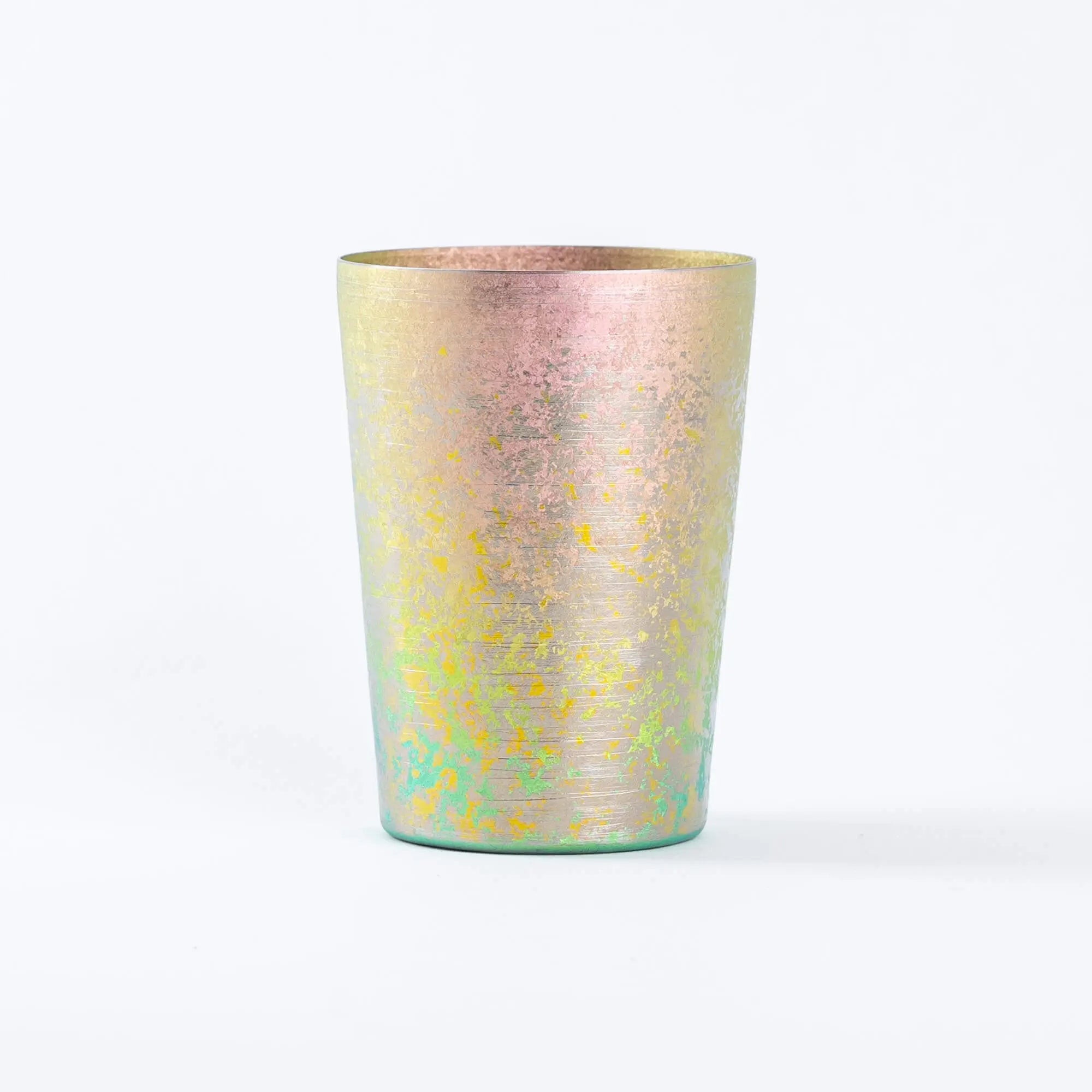 HORIE Taiko Series titanium tumbler in pink, front view