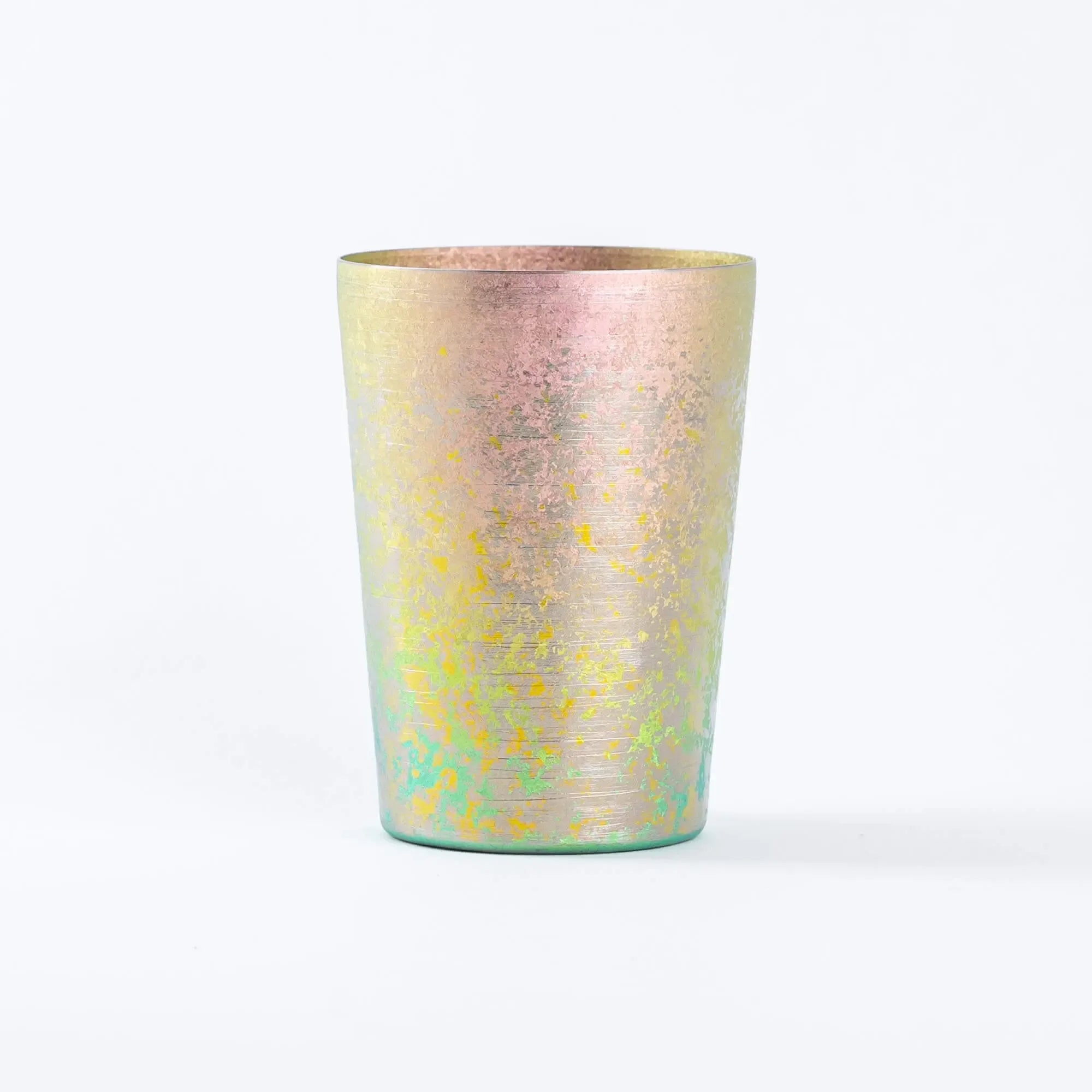 HORIE Taiko Series titanium tumbler in pink, front view