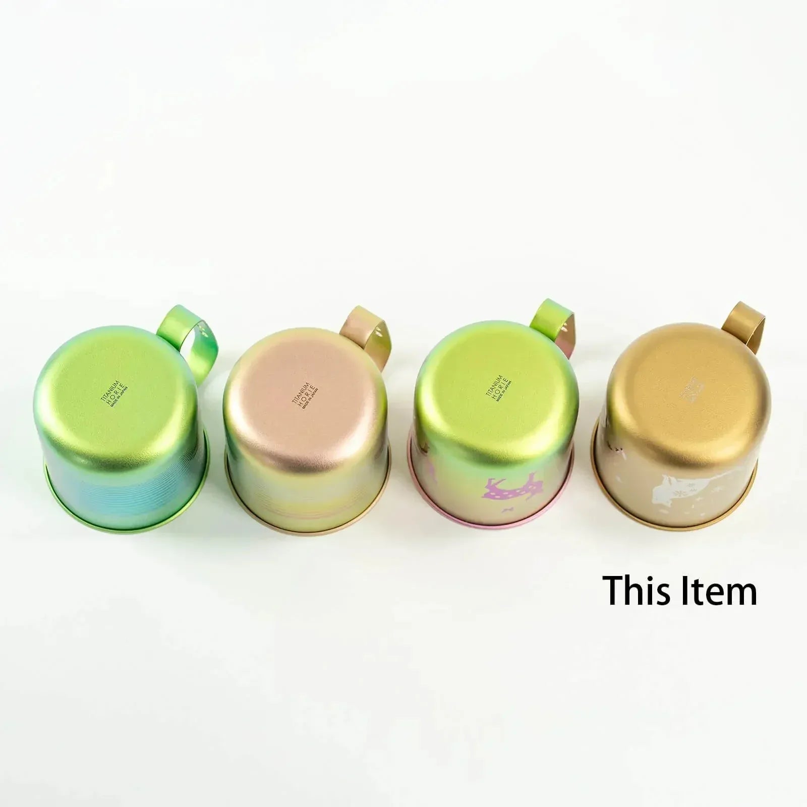 Gold Titanium Cat Mug – Lightweight, Durable & Perfect for Cat Lovers HORIE