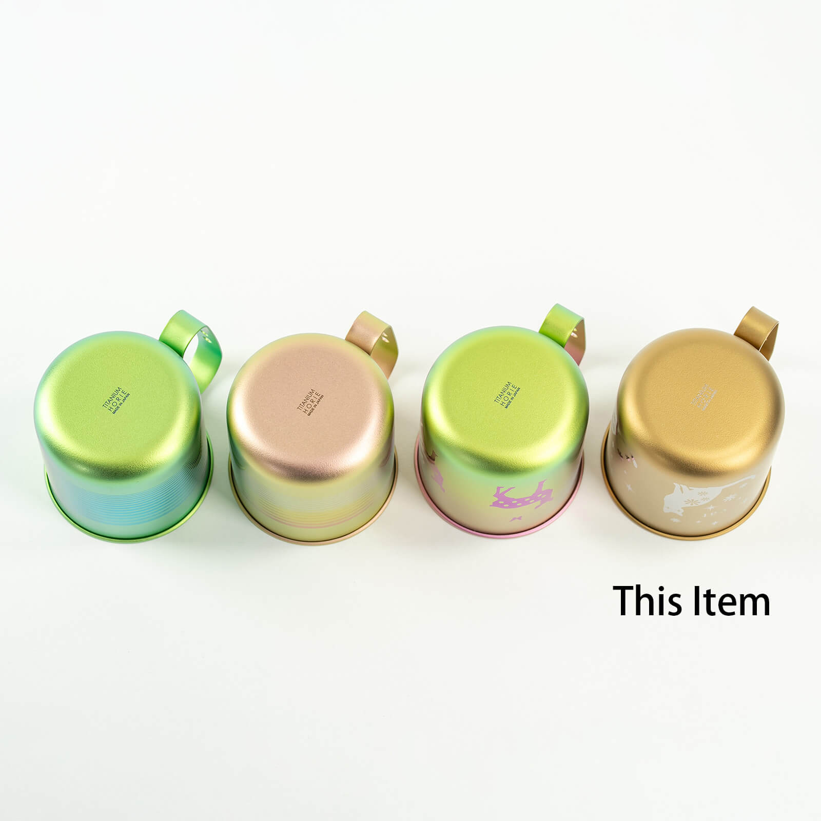 Gold Titanium Cat Mug – Lightweight, Durable & Perfect for Cat Lovers HORIE