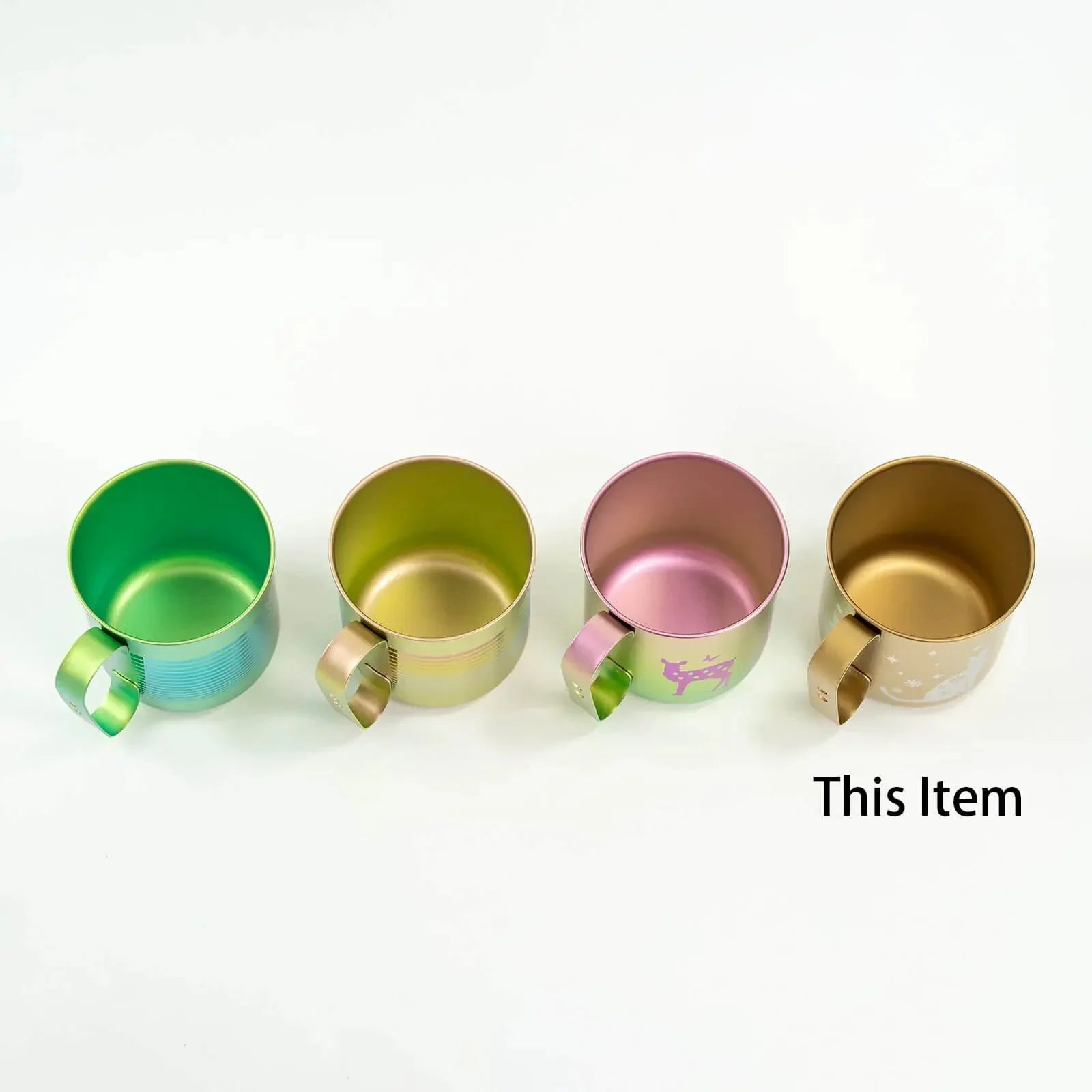 Gold Titanium Cat Mug – Lightweight, Durable & Perfect for Cat Lovers HORIE