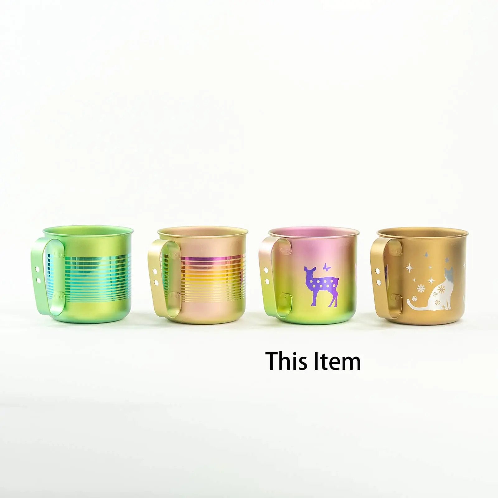 HORIE Pure Titanium Deer Mug – Rainbow Gradient HORIE