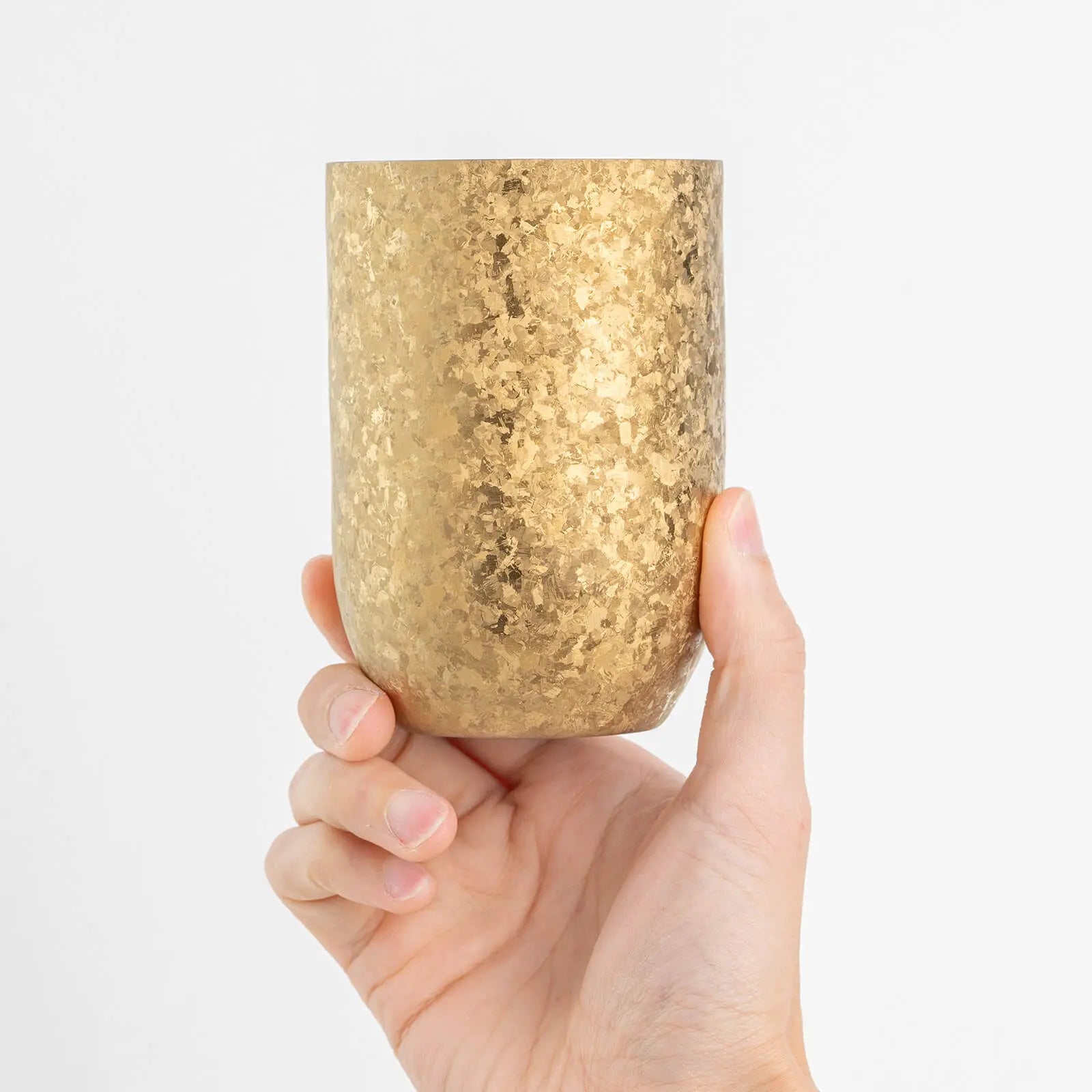 Lightweight and ergonomic Horie Titanium Tumbler in Gold