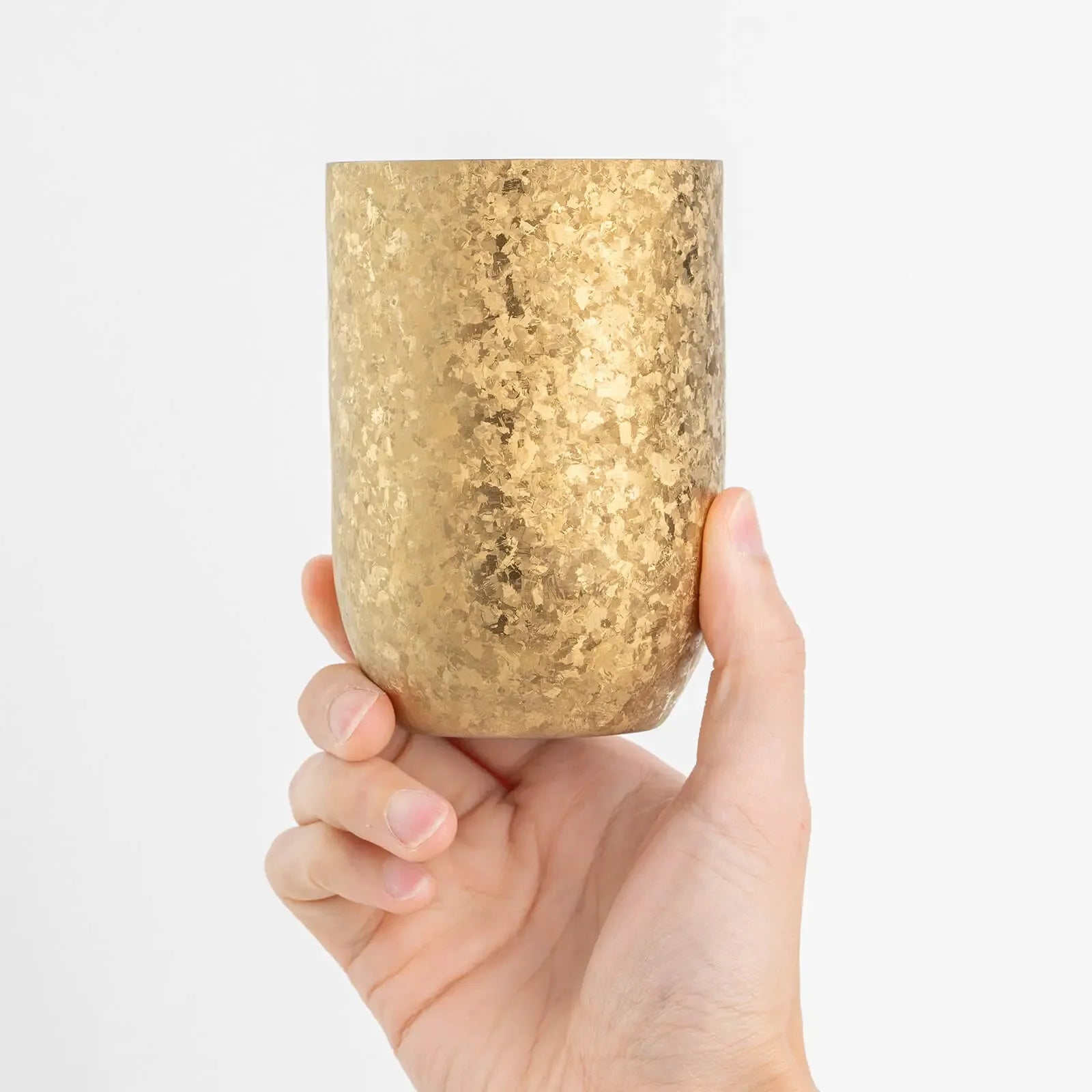 Lightweight and ergonomic Horie Titanium Tumbler in Gold