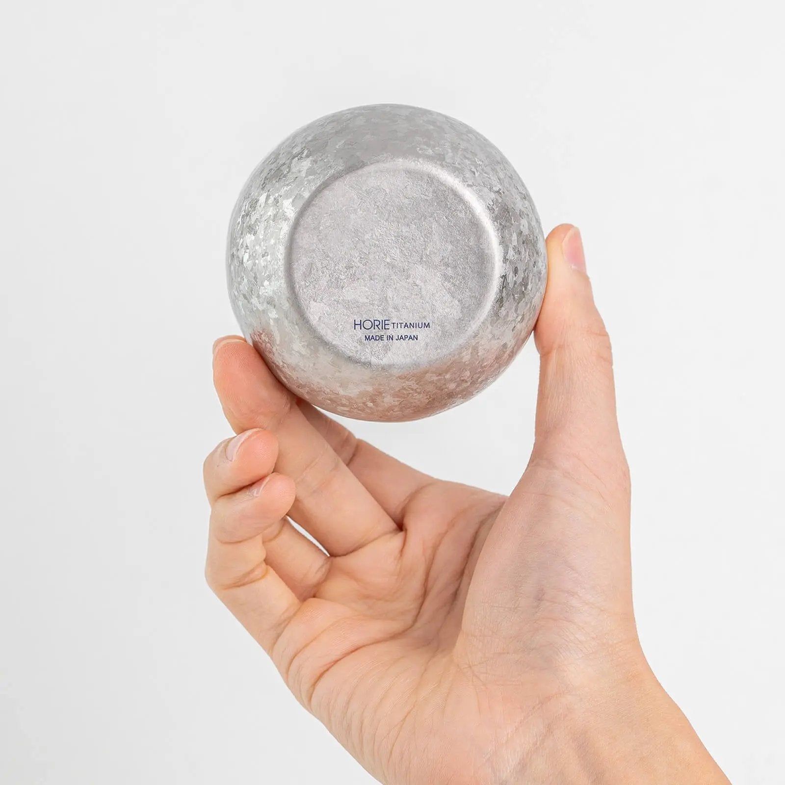 Japanese HORIE Kamazukuri Series Double Wall Titanium Tumbler Silver 400 ml HORIE