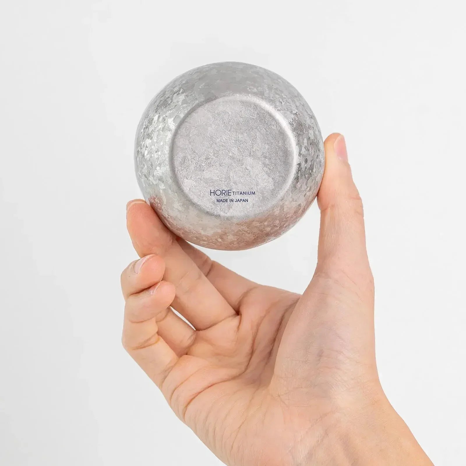 Japanese HORIE Kamazukuri Series Double Wall Titanium Tumbler Silver 400 ml HORIE