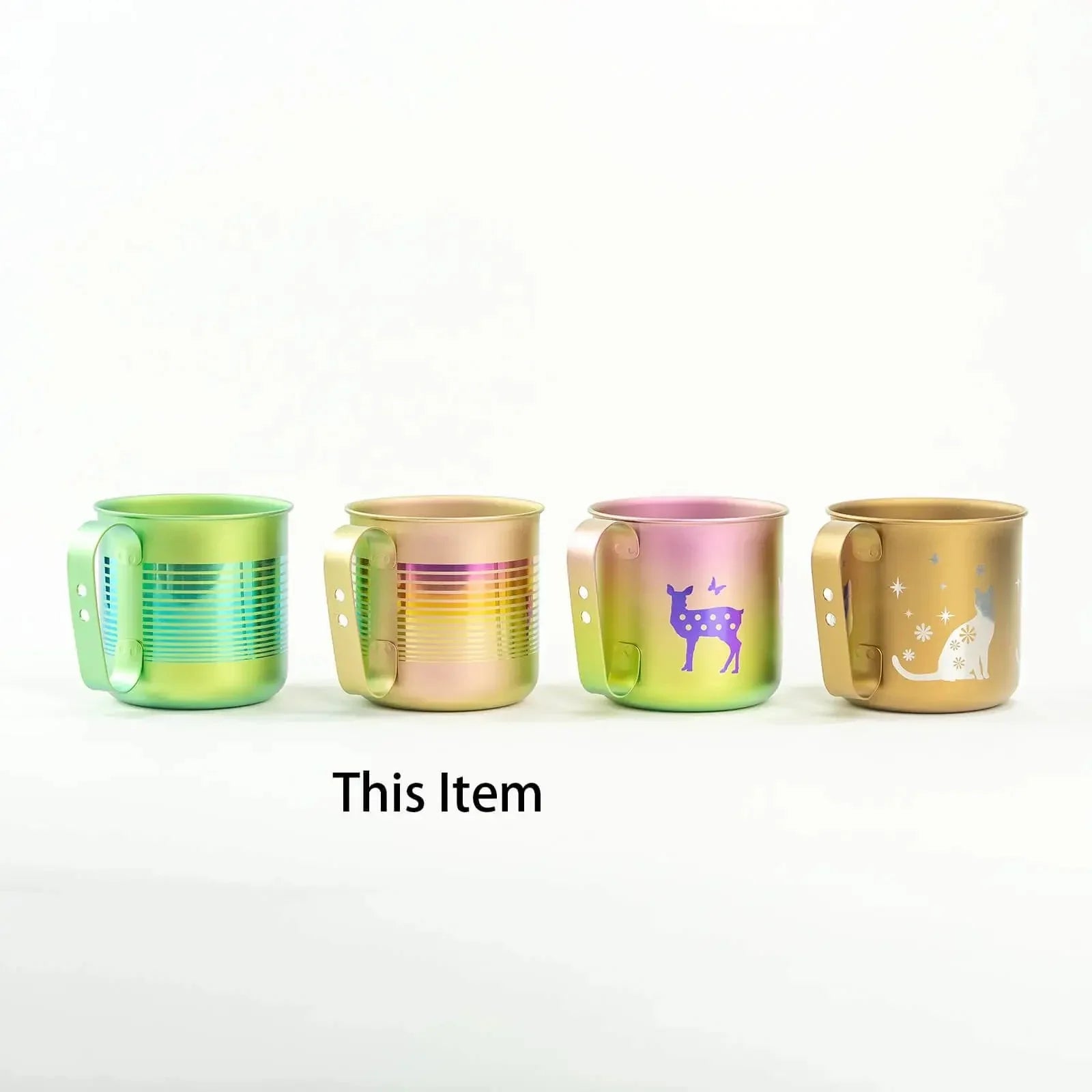 HORIE Pure Titanium Mug – 320ml Rainbow Stripe Gradient HORIE