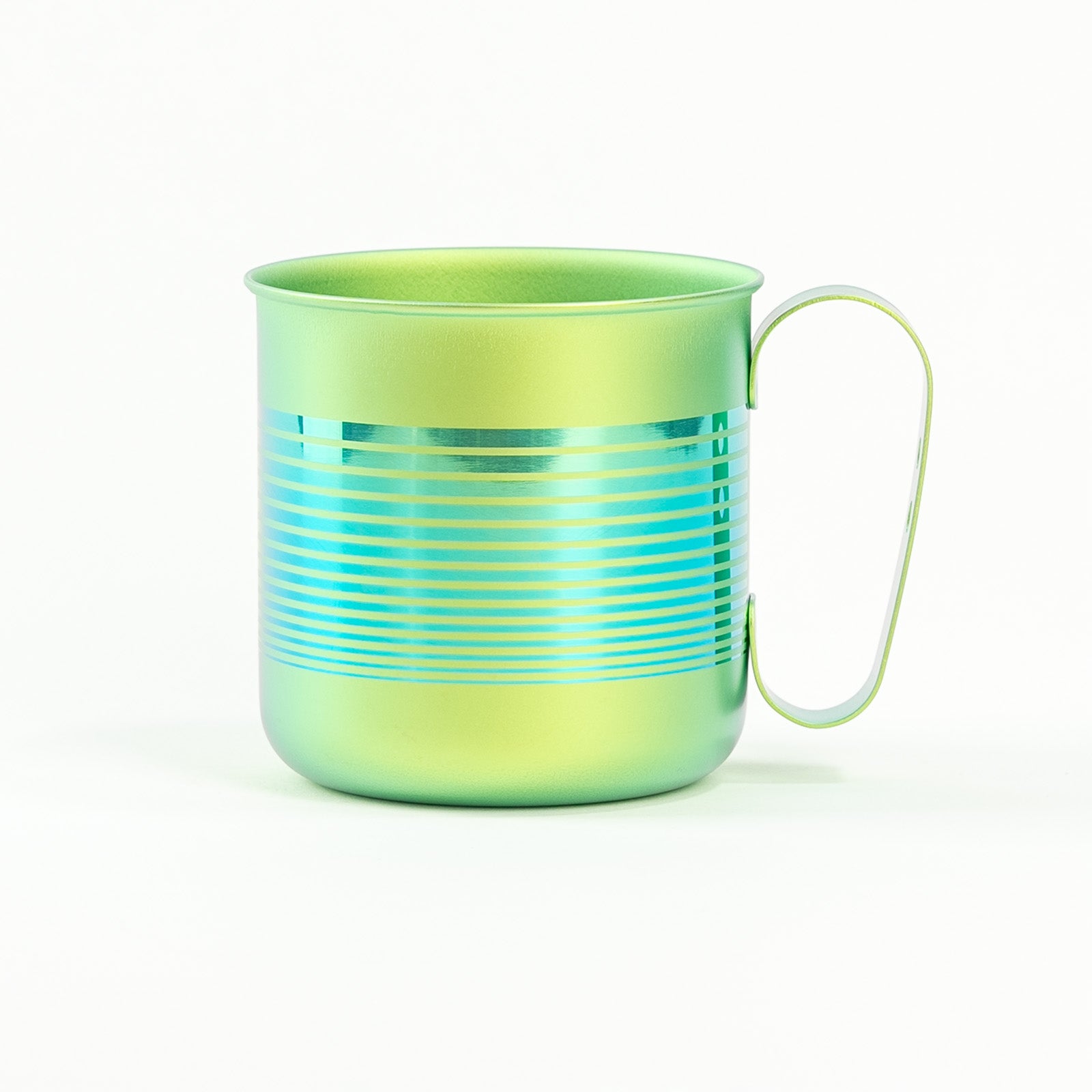HORIE Pure Titanium Mug – 320ml Green Stripe