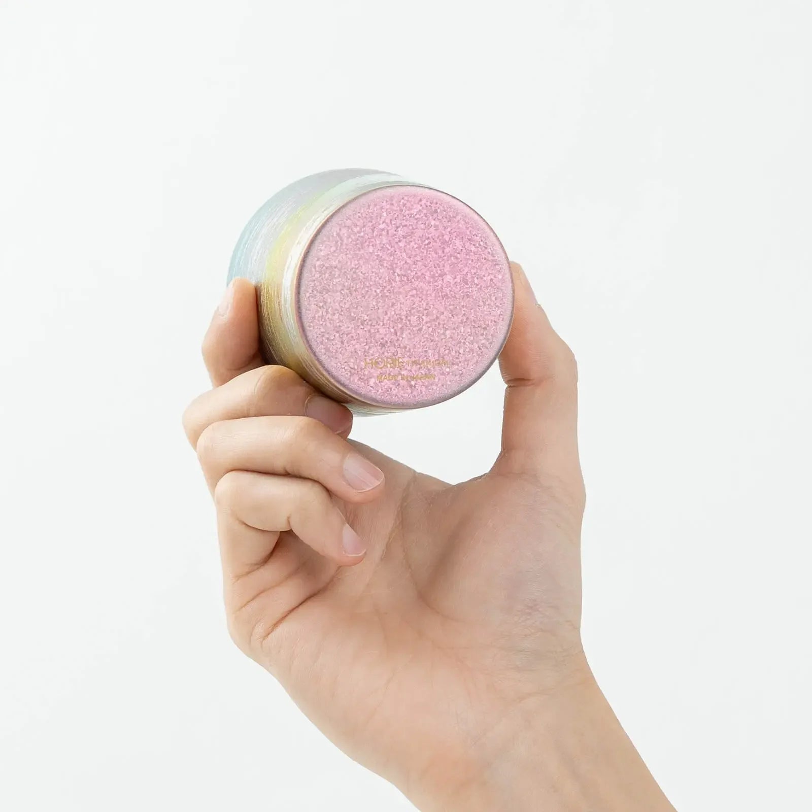 Base engraving of HORIE Pink Fuji tumbler – pure titanium made in Japan