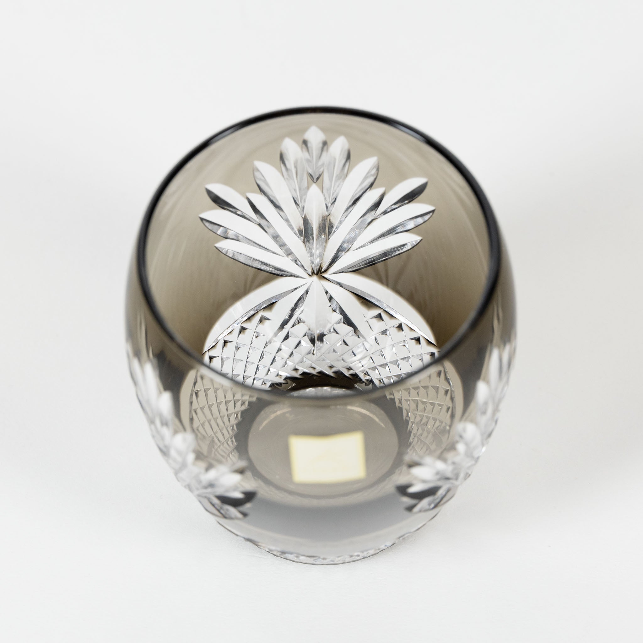 KAGAMI Edo Kiriko Rock Glass | Queen of the Night Charcoal Grey KAGAMI