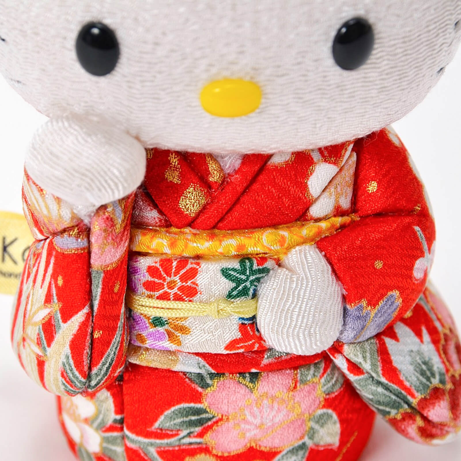 Hello Kitty Standing Lucky Cat | Handmade Kimono Art Figure Kakinuma Toko