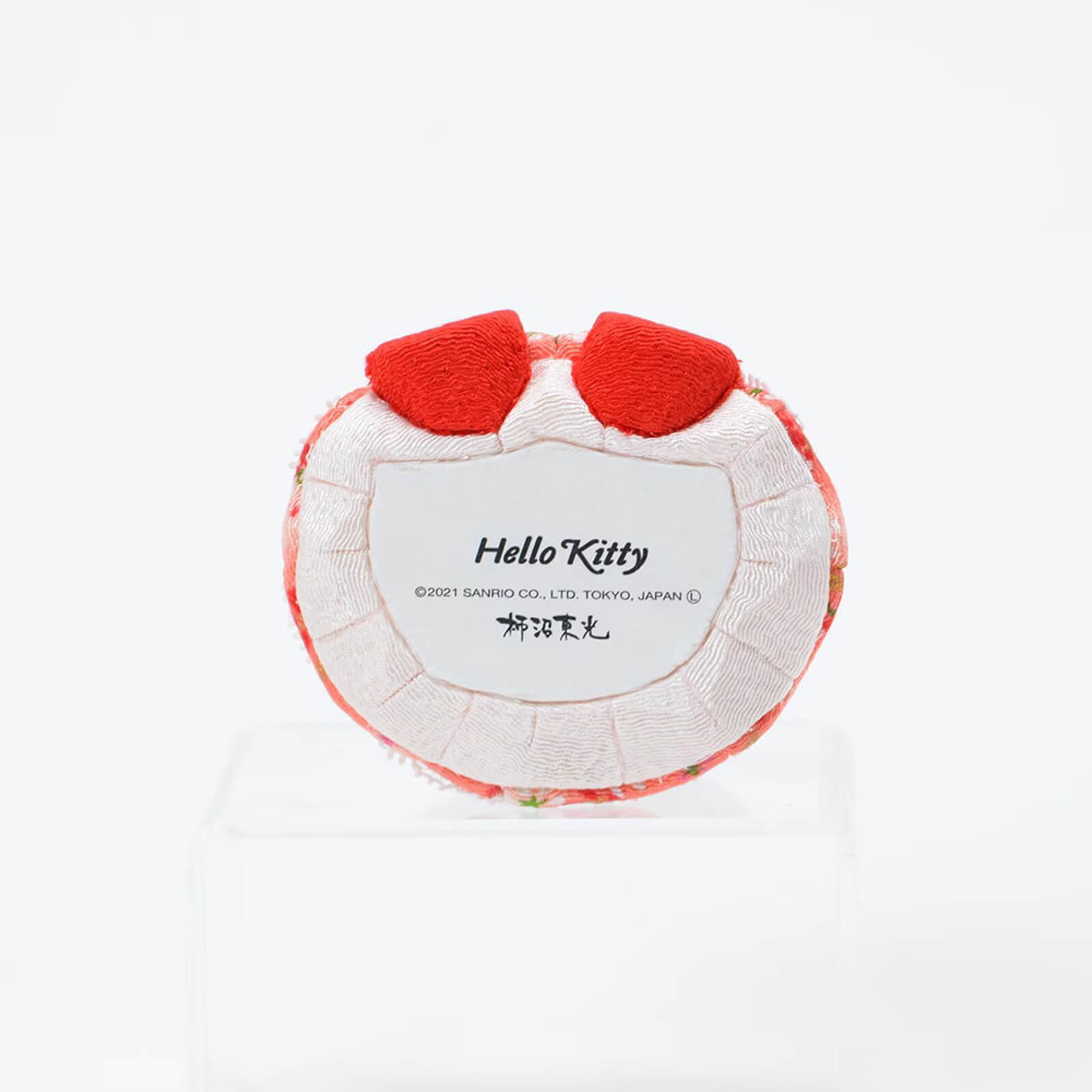 Red Hello Kitty Seated Figure Base with Authentic Tokyo Tag - kyotolux