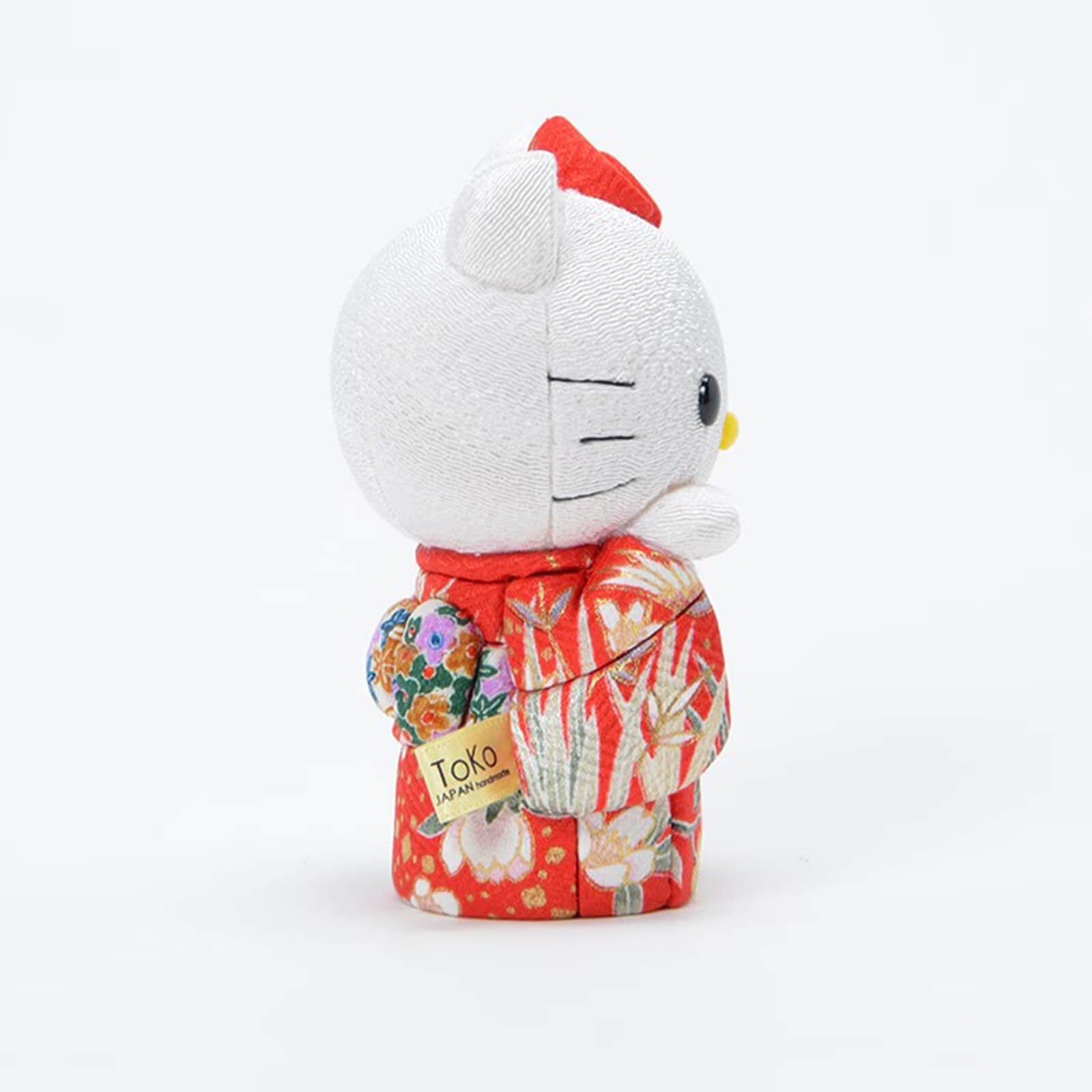 Hello Kitty Standing Lucky Cat | Handmade Kimono Art Figure Kakinuma Toko