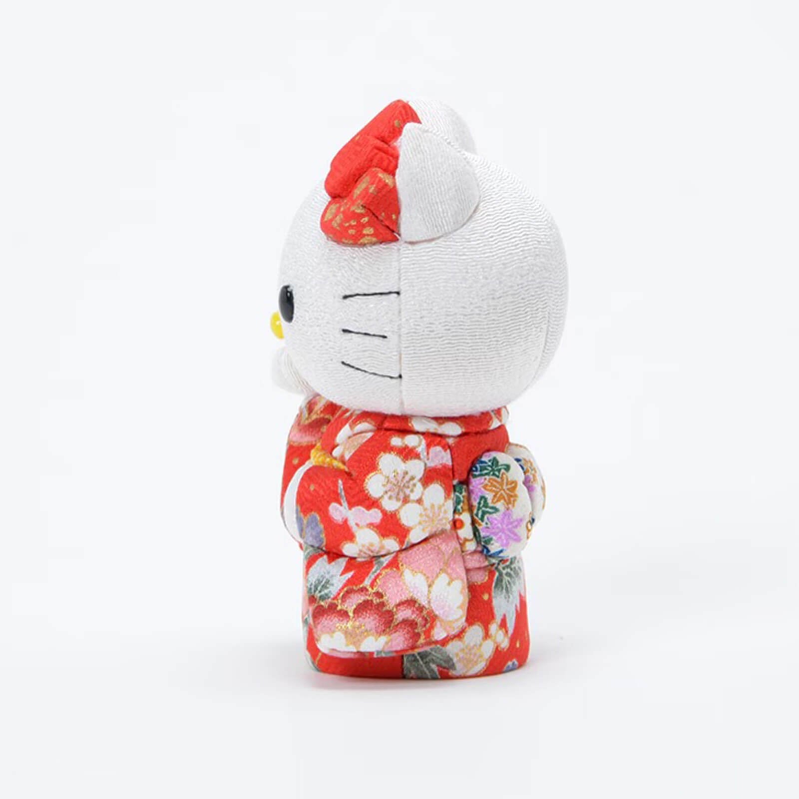 Hello Kitty Standing Lucky Cat | Handmade Kimono Art Figure Kakinuma Toko