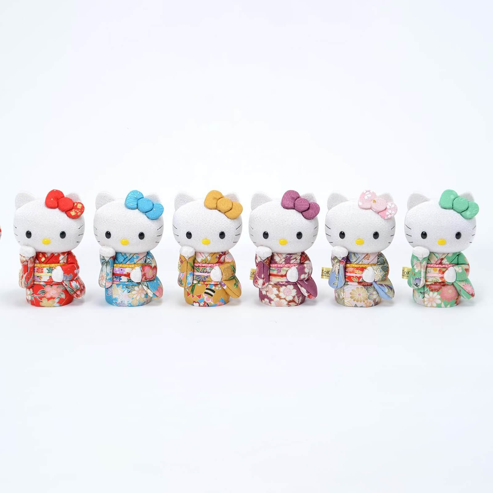 Hello Kitty Standing Lucky Cat | Handmade Kimono Art Figure Kakinuma Toko