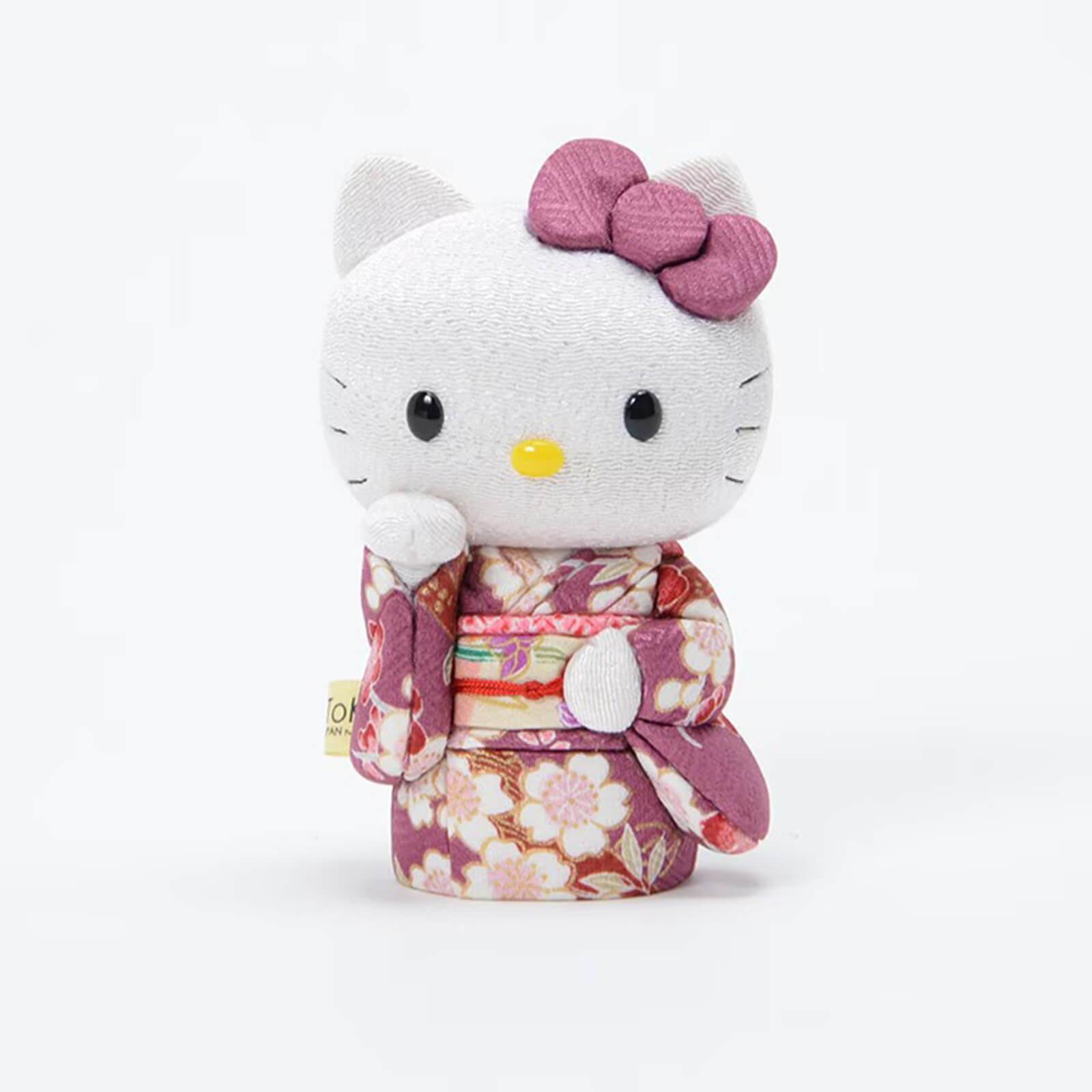 Hello Kitty Standing Lucky Cat | Handmade Kimono Art Figure Kakinuma Toko