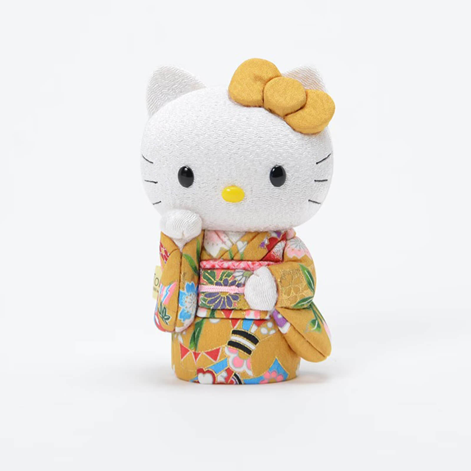 Hello Kitty Standing Lucky Cat | Handmade Kimono Art Figure Kakinuma Toko