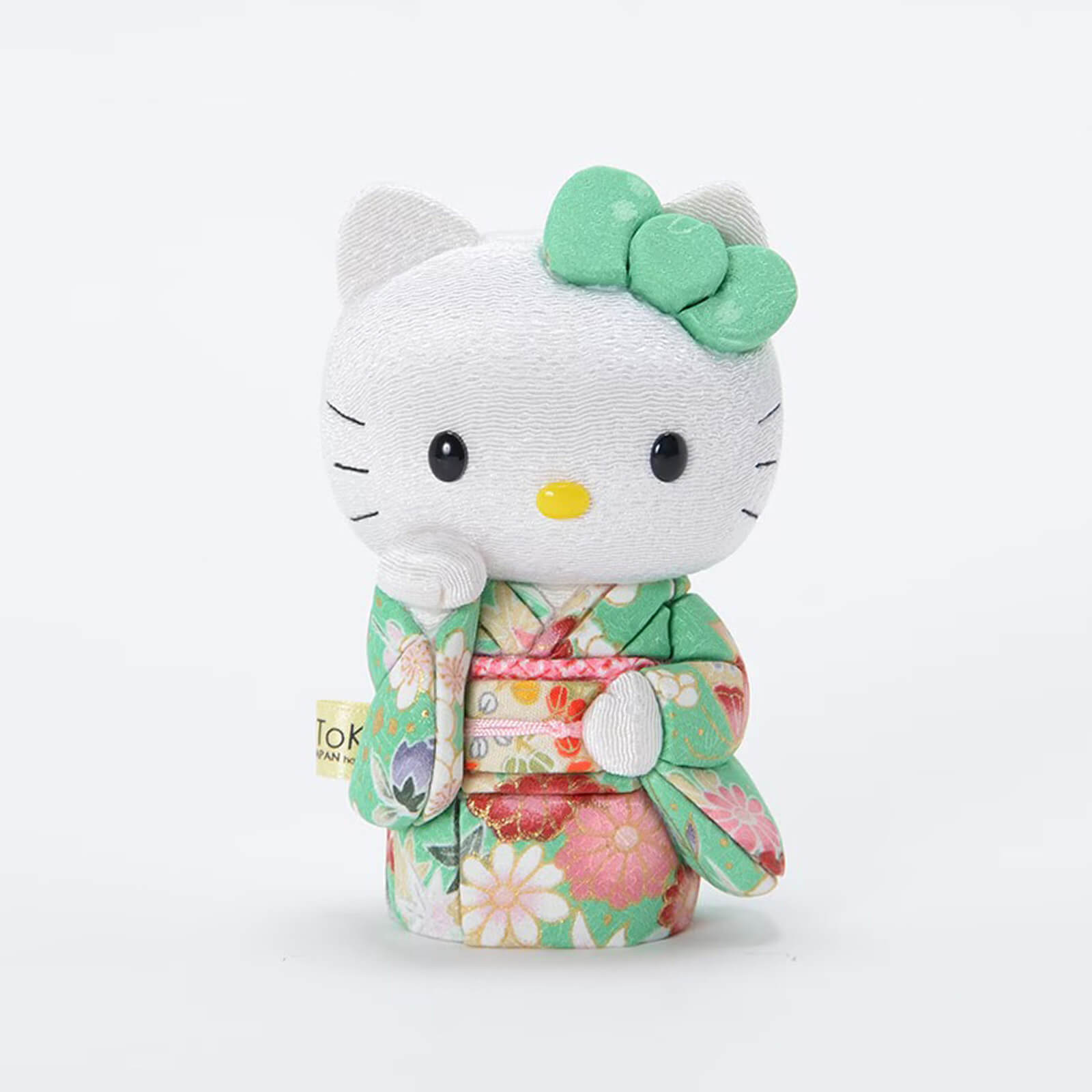 Hello Kitty Standing Lucky Cat | Handmade Kimono Art Figure Kakinuma Toko
