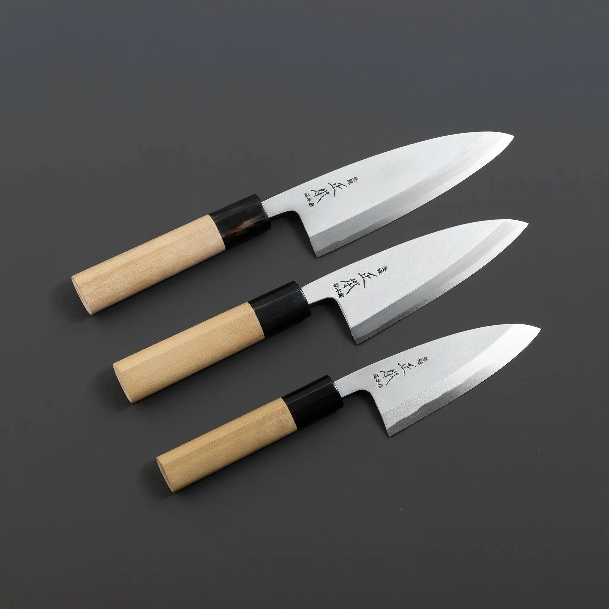 Masamoto KS Series Honkasumi White Steel No.2 Deba Knife Size Comparison