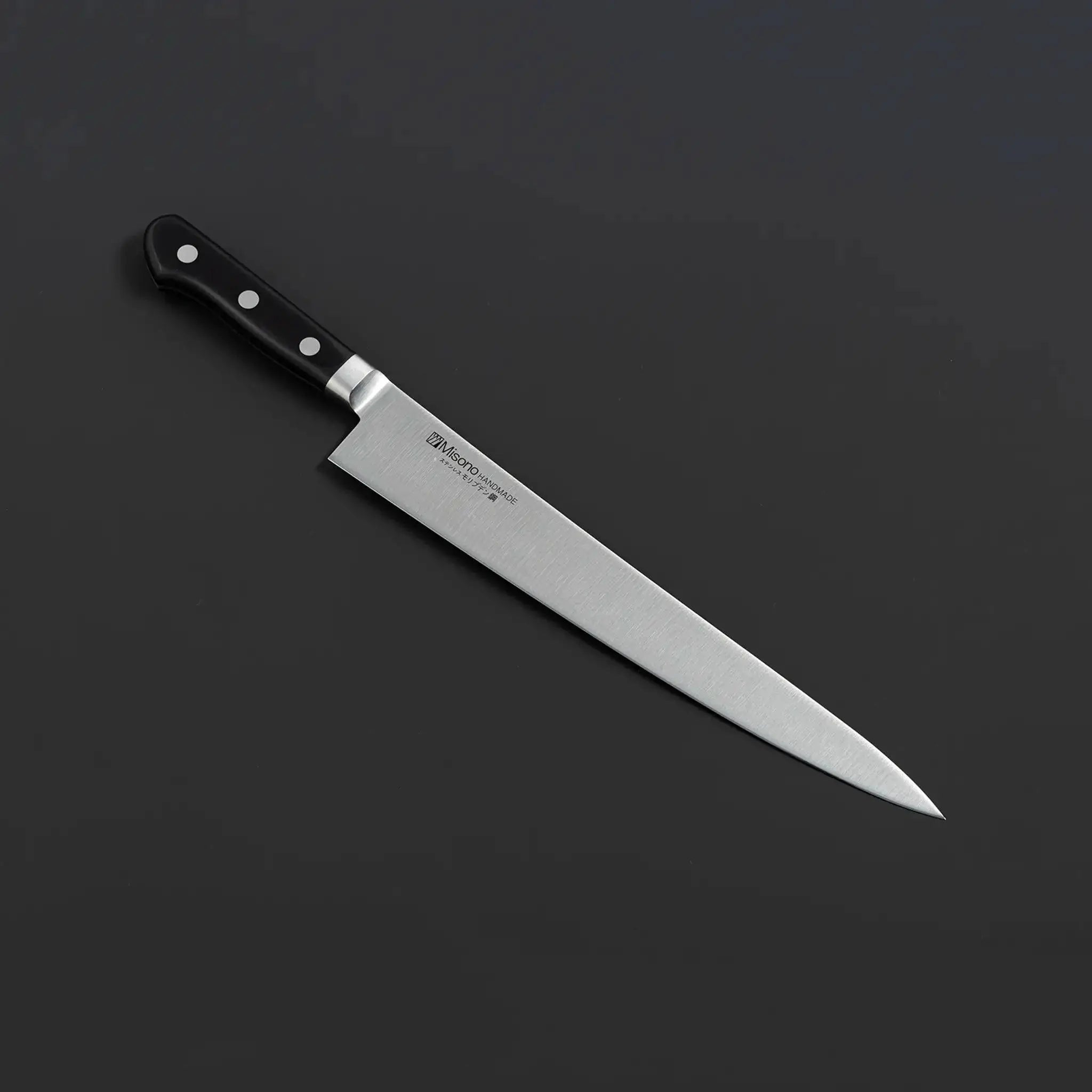 Misono Molybdenum Steel Sujihiki Knife designed for effortless slicing, perfect for fish and meats_6