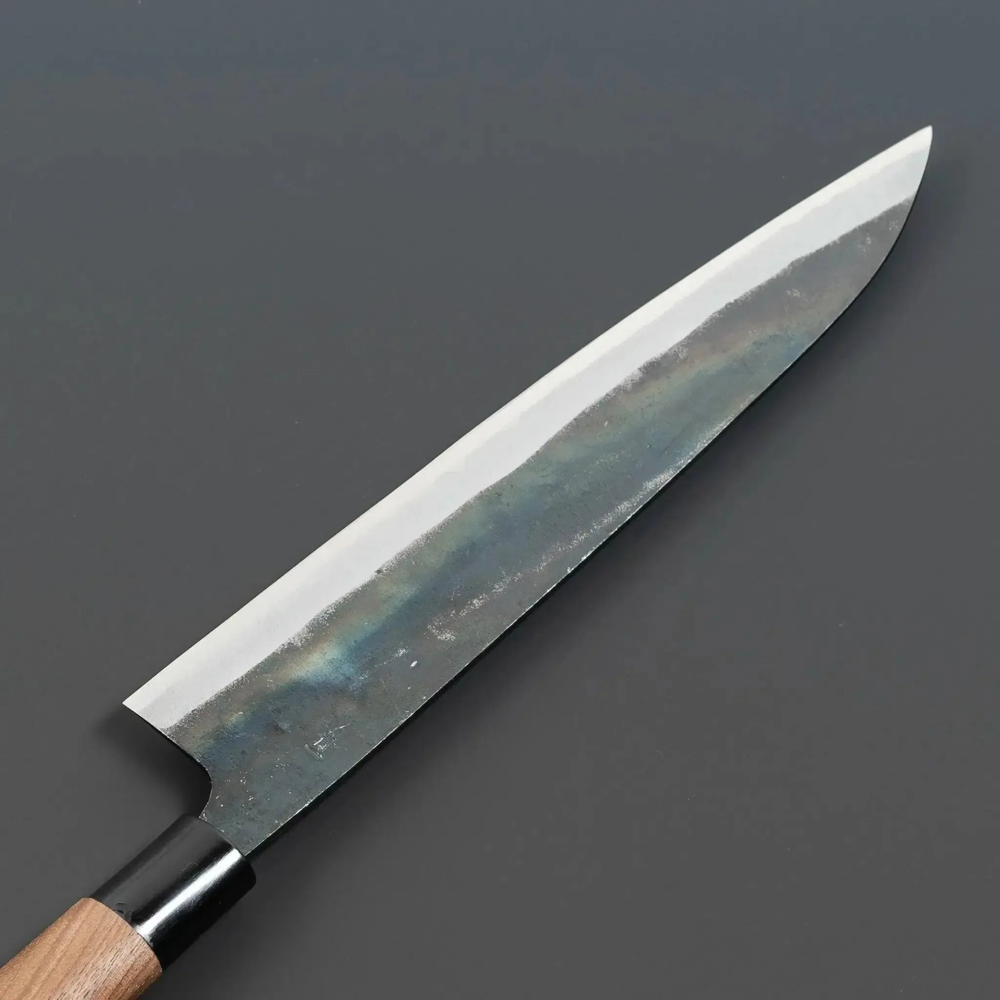 Motokane Blue Steel No.1 Gyuto Knife 240mm Blade Back View