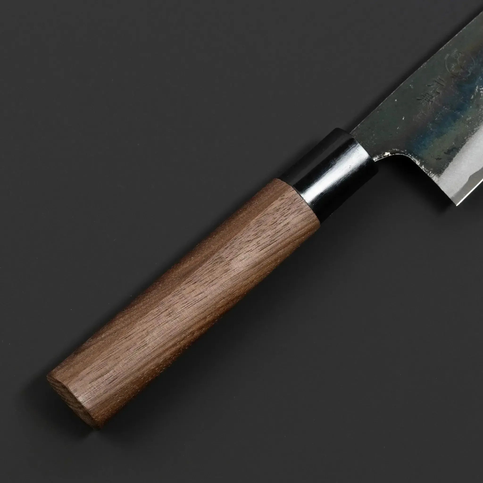 Motokane Blue Steel No.1 Gyuto Knife 240mm Handle Front View