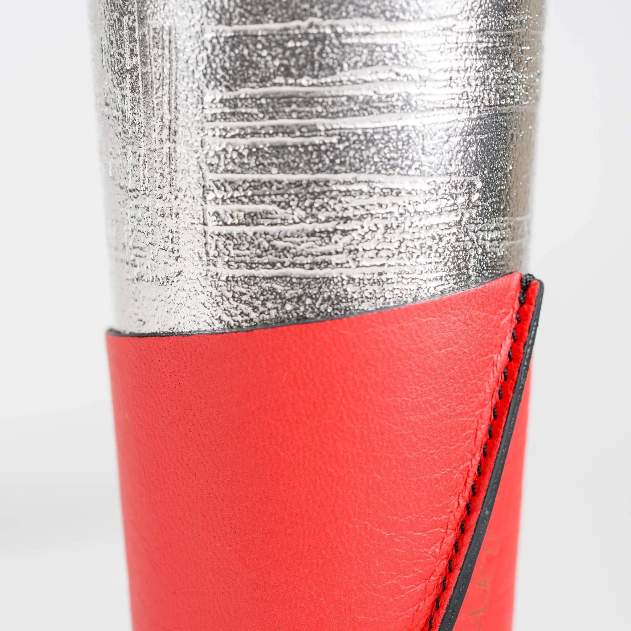 Nousaku Tin Beer Tumbler Set - Birch Bark Texture & Leather Sleeves KyotoLux
