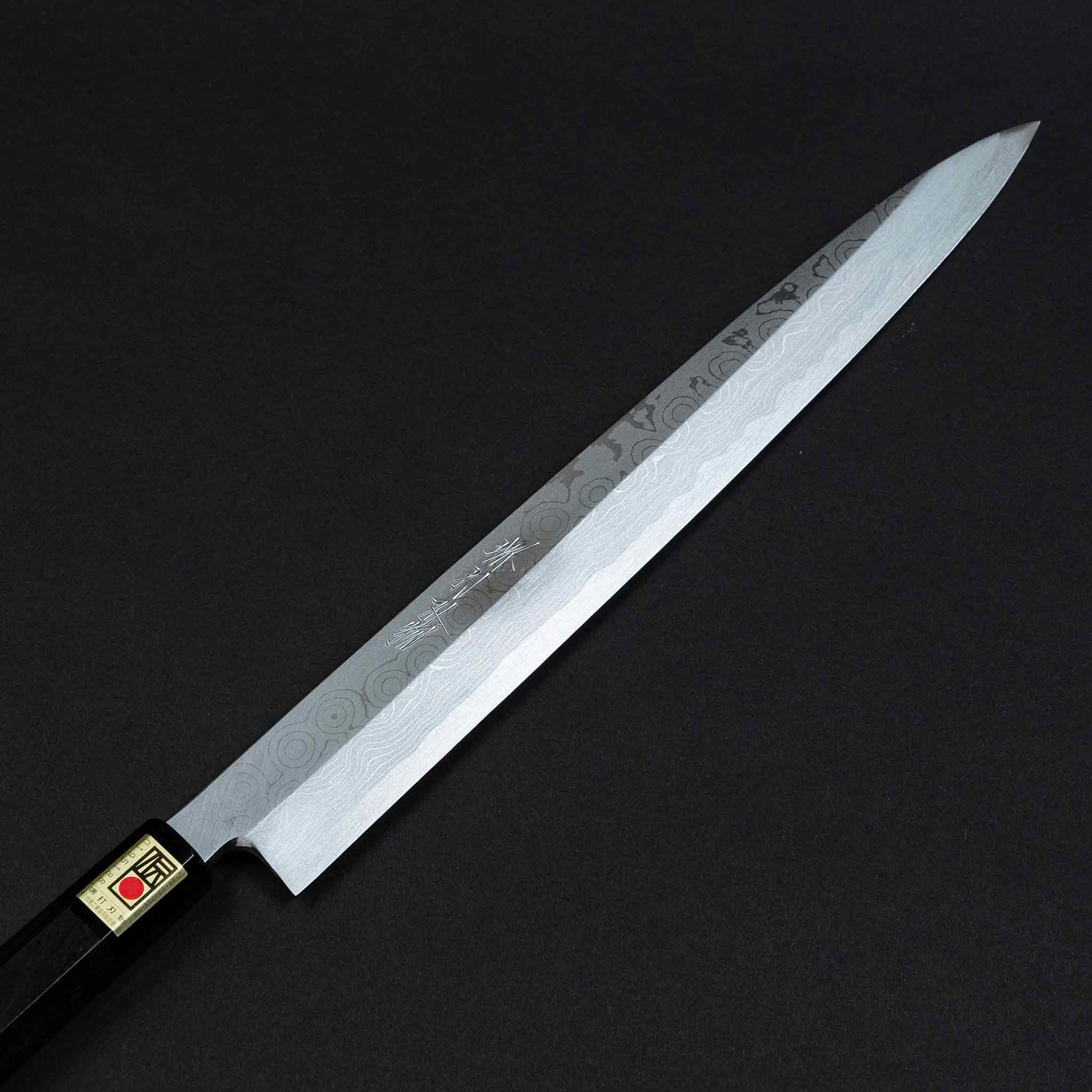 Sakai Uchihamono Aogami Super Custom Damascus Series Yanagiba 300mm front