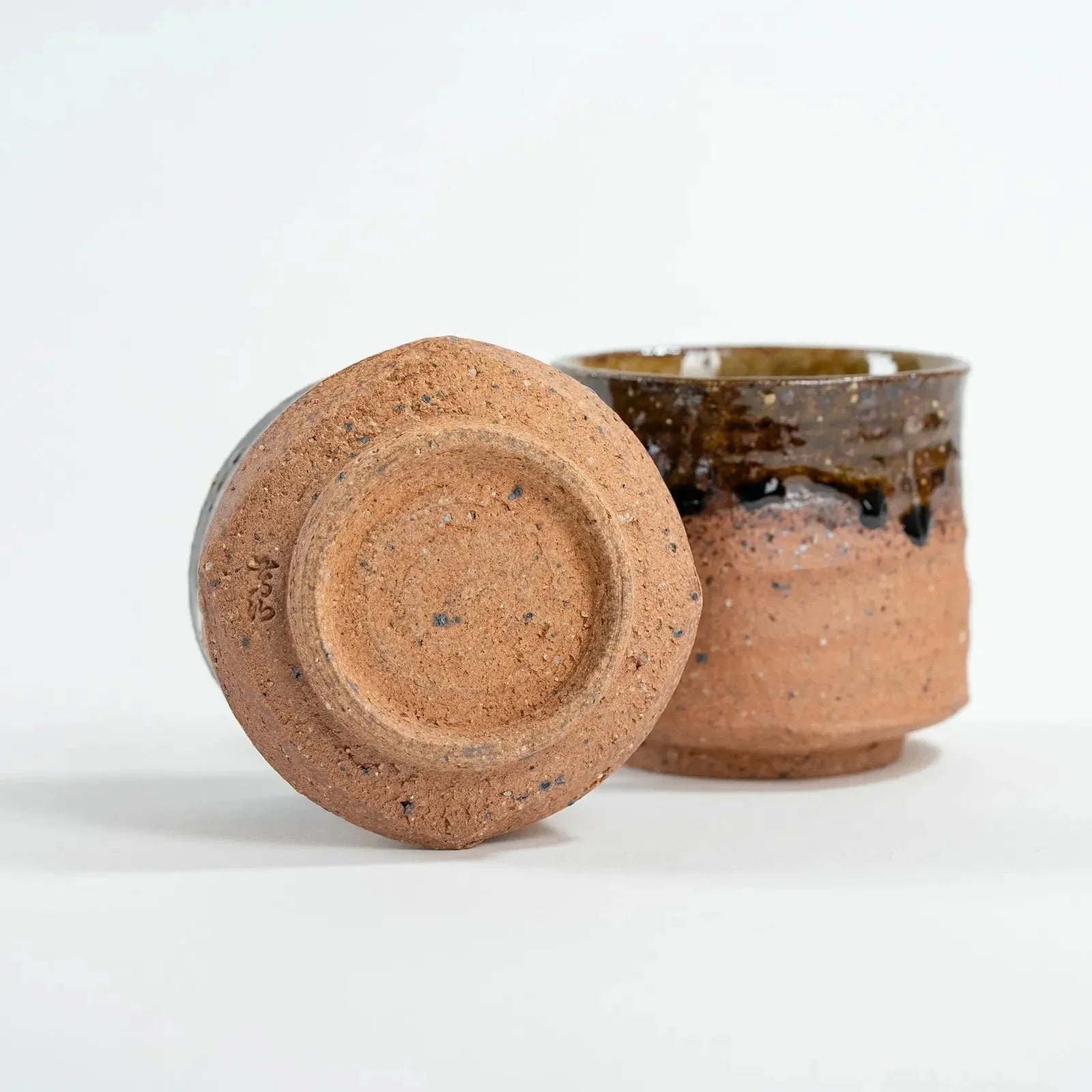 Shigaraki Whisky Rock Glass Pair – Kouka Glaze by Tani Hiroyama Kiln Suntory