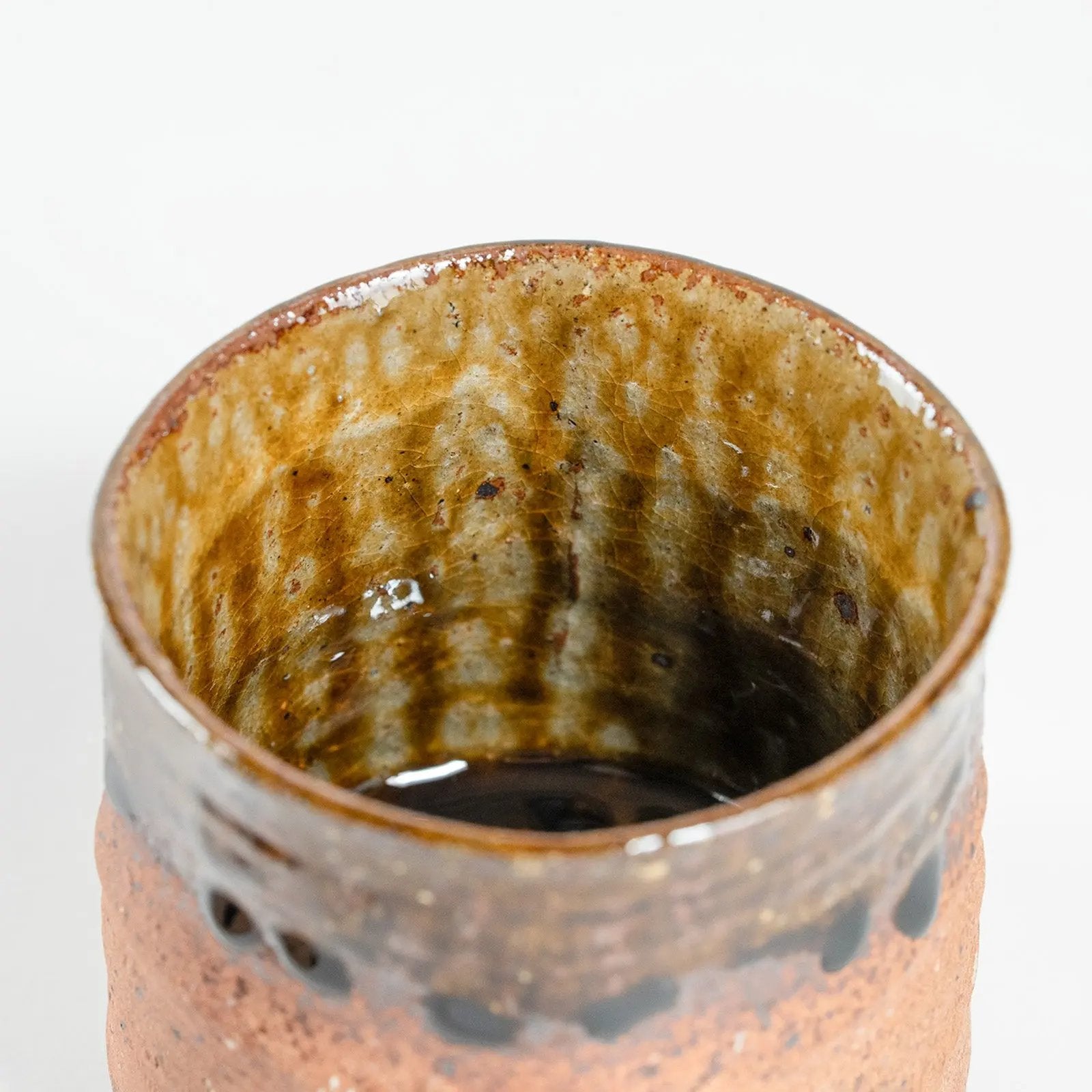 Shigaraki Whisky Rock Glass Pair – Kouka Glaze by Tani Hiroyama Kiln Suntory