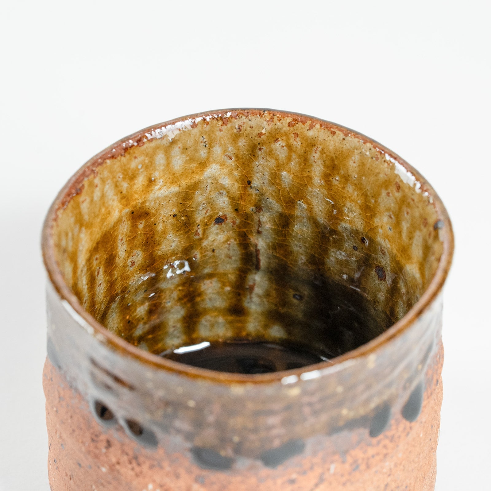 Shigaraki Whisky Rock Glass Pair – Kouka Glaze by Tani Hiroyama Kiln Suntory