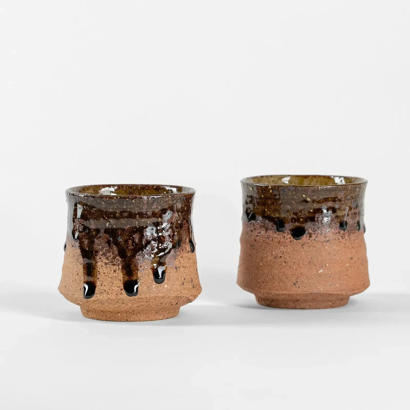 Shigaraki Whisky Rock Glass Pair – Kouka Glaze by Tani Hiroyama Kiln Suntory