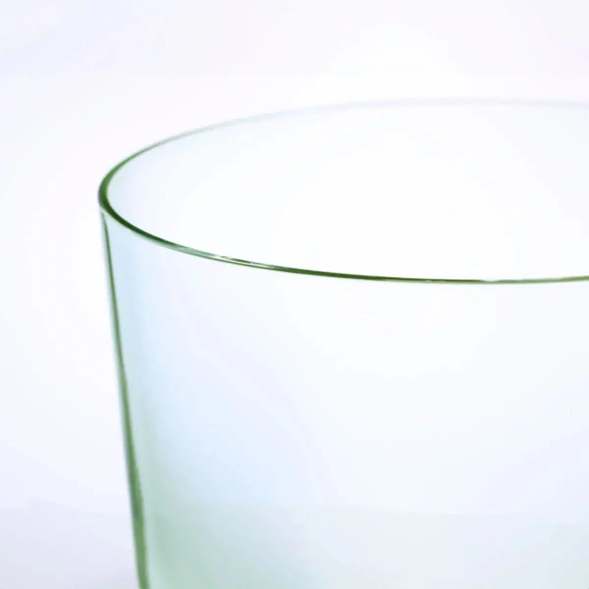 Close-up of the rim of Suntory Hakushu Thin-Walled Tumbler, showing fine detail