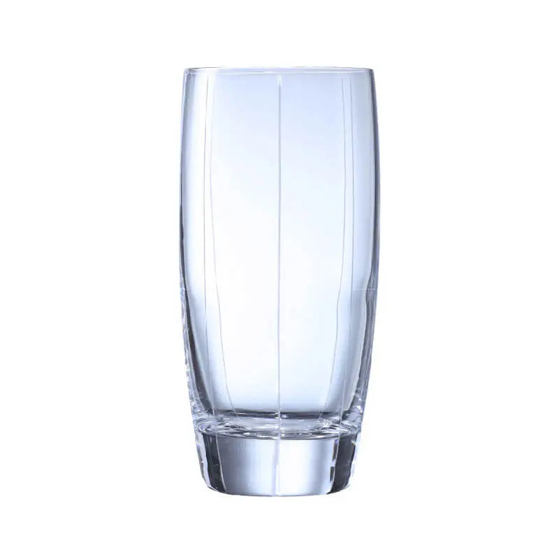 suntory highball glass 360ml striped design front view