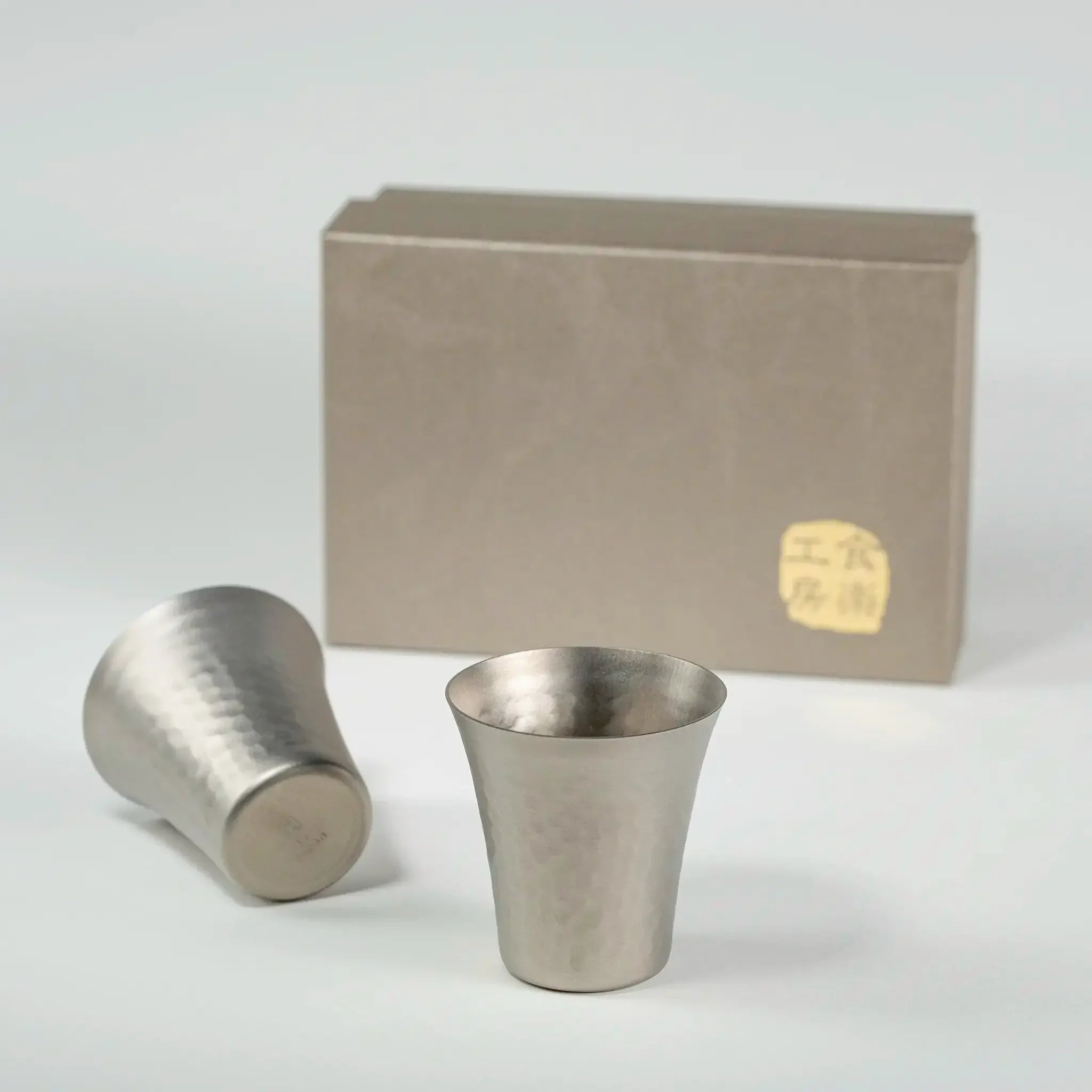 Titanium Cold Sake Cup Set 65ml 2pc Made in TSUBAME